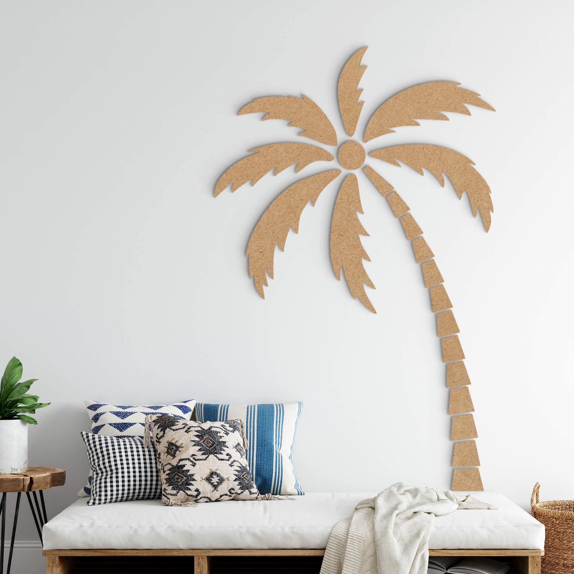 Decoración en madera XXL palmera tropical - MDF naturaleza