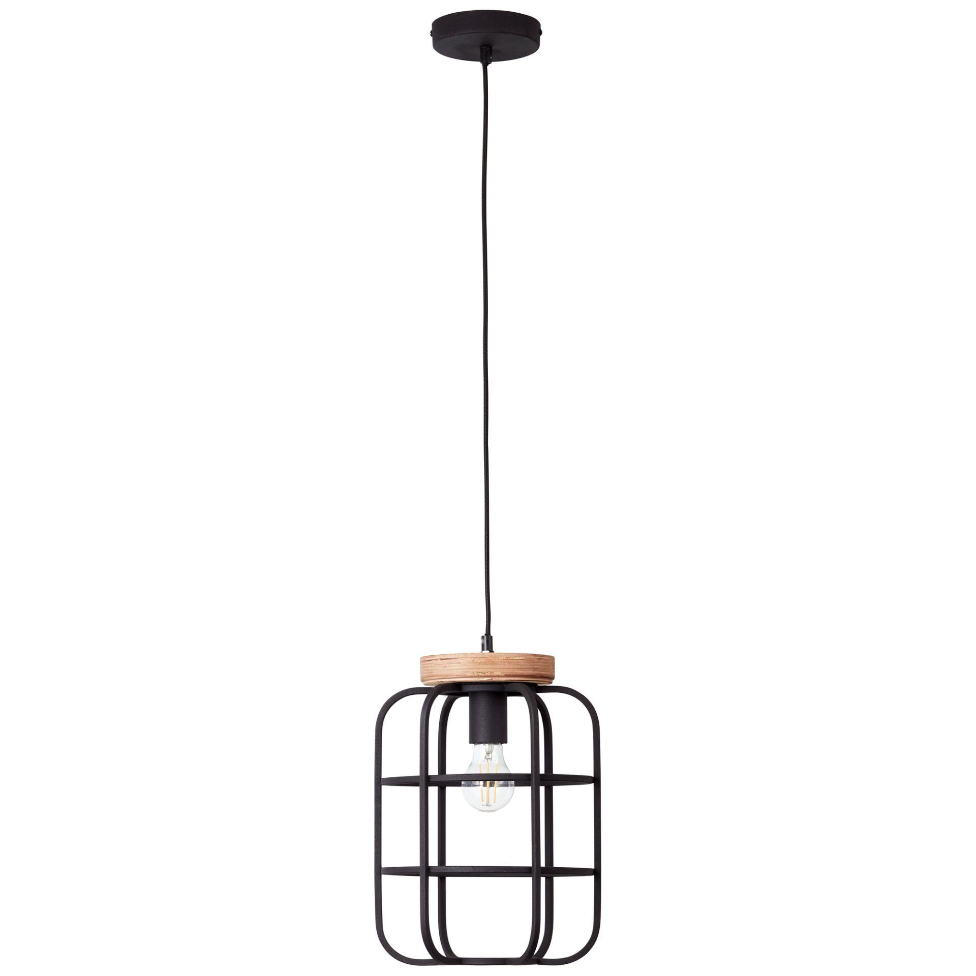 Pendelleuchte Inga, braun, 147 x 25 cm, Holz Pendellampe