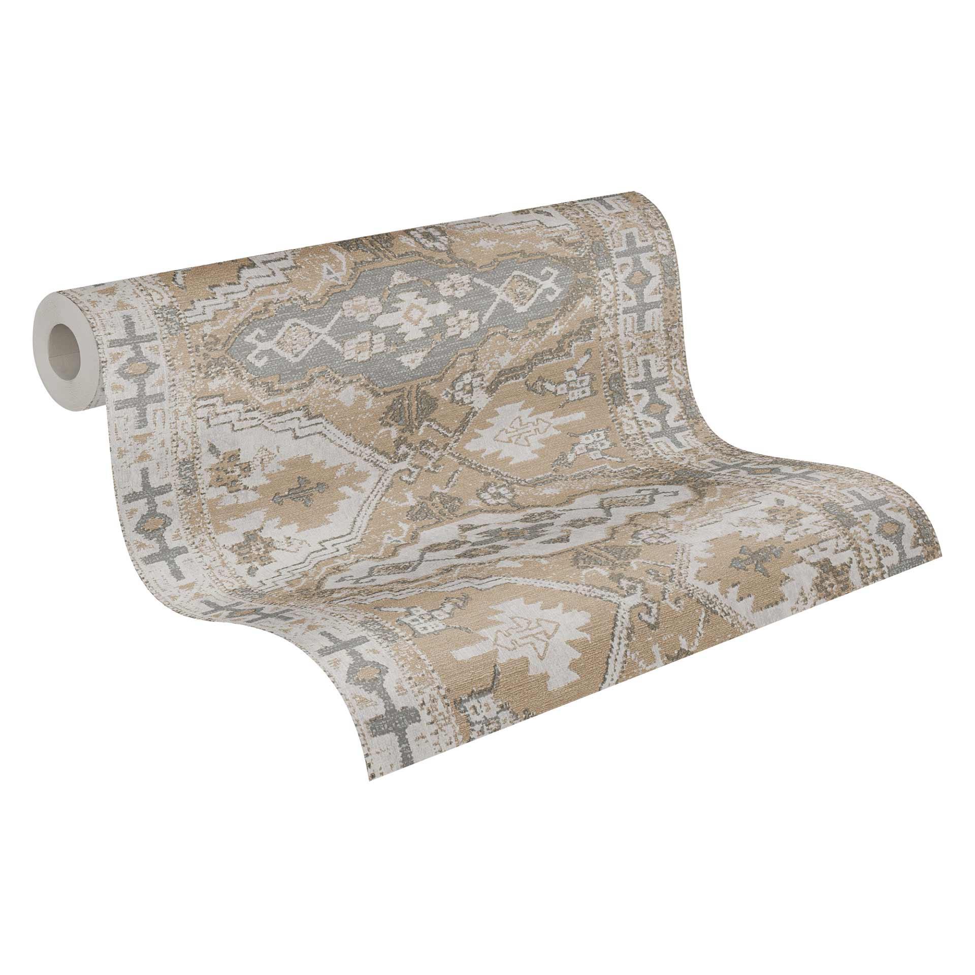 Papel pintado tejido-no tejido Livingwalls Metropolitan Stories papel pintado oriental Said Marrakech beige, gris
