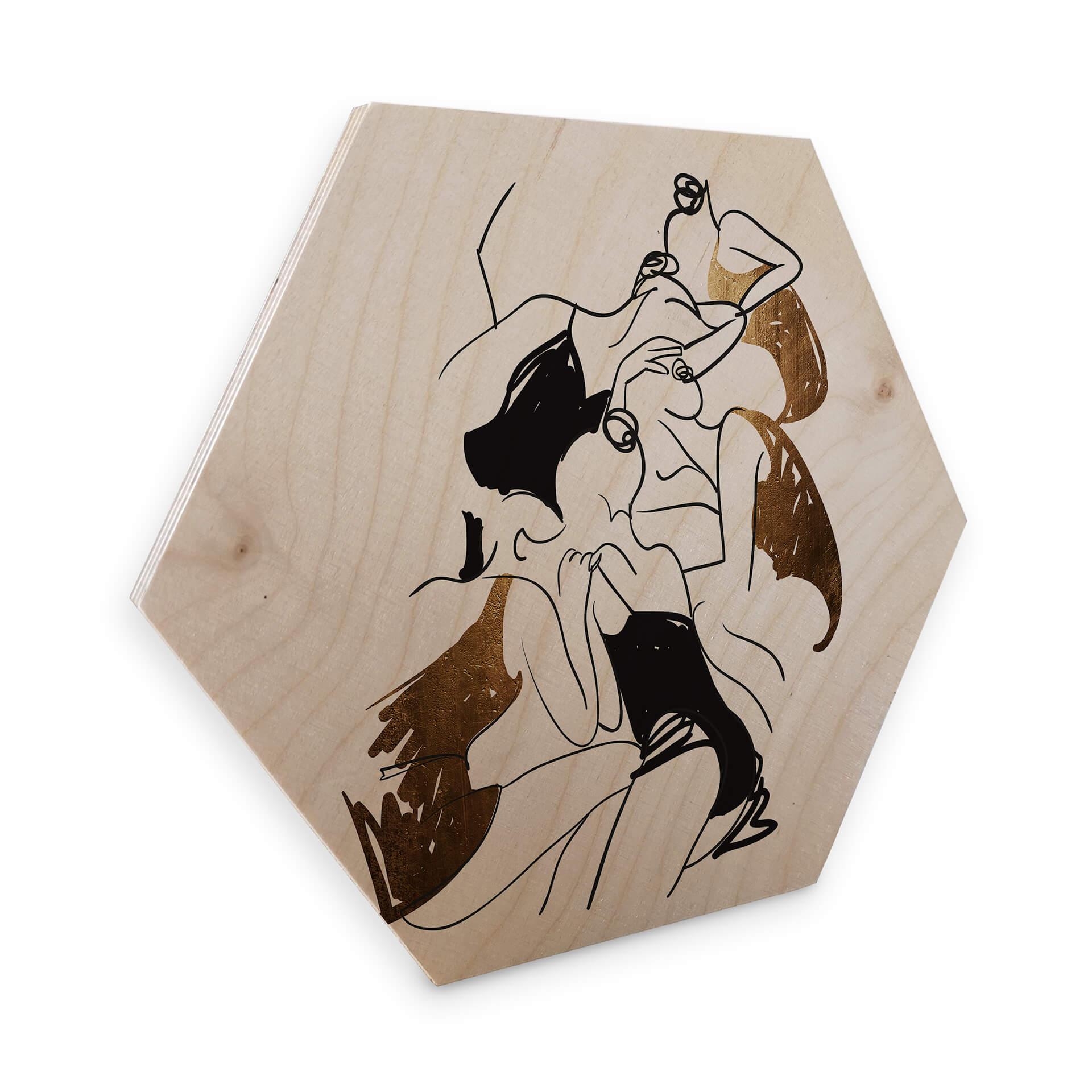 Hexagon Hout Kubistika - Ballerina's