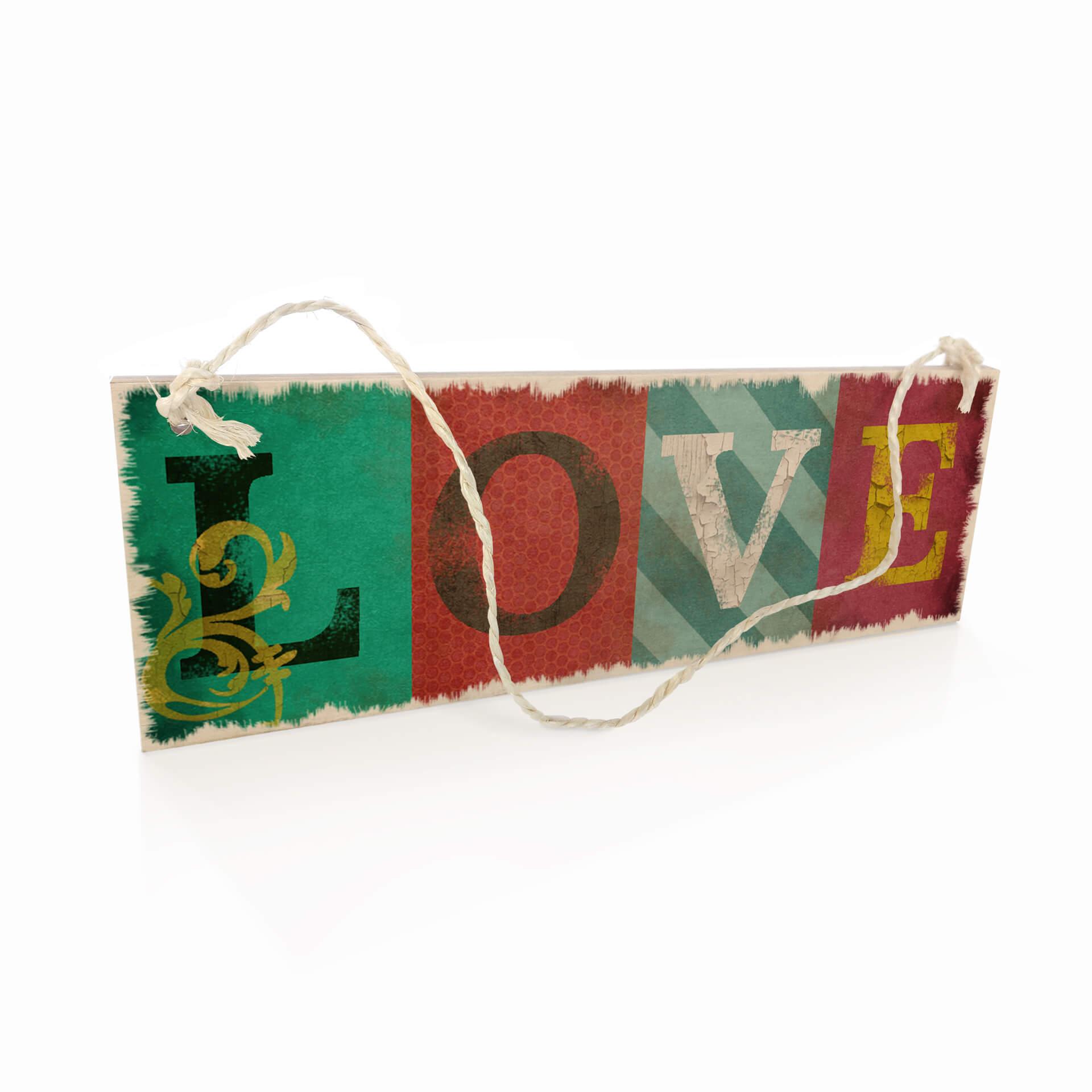 Houten Bordje - Vintage Love