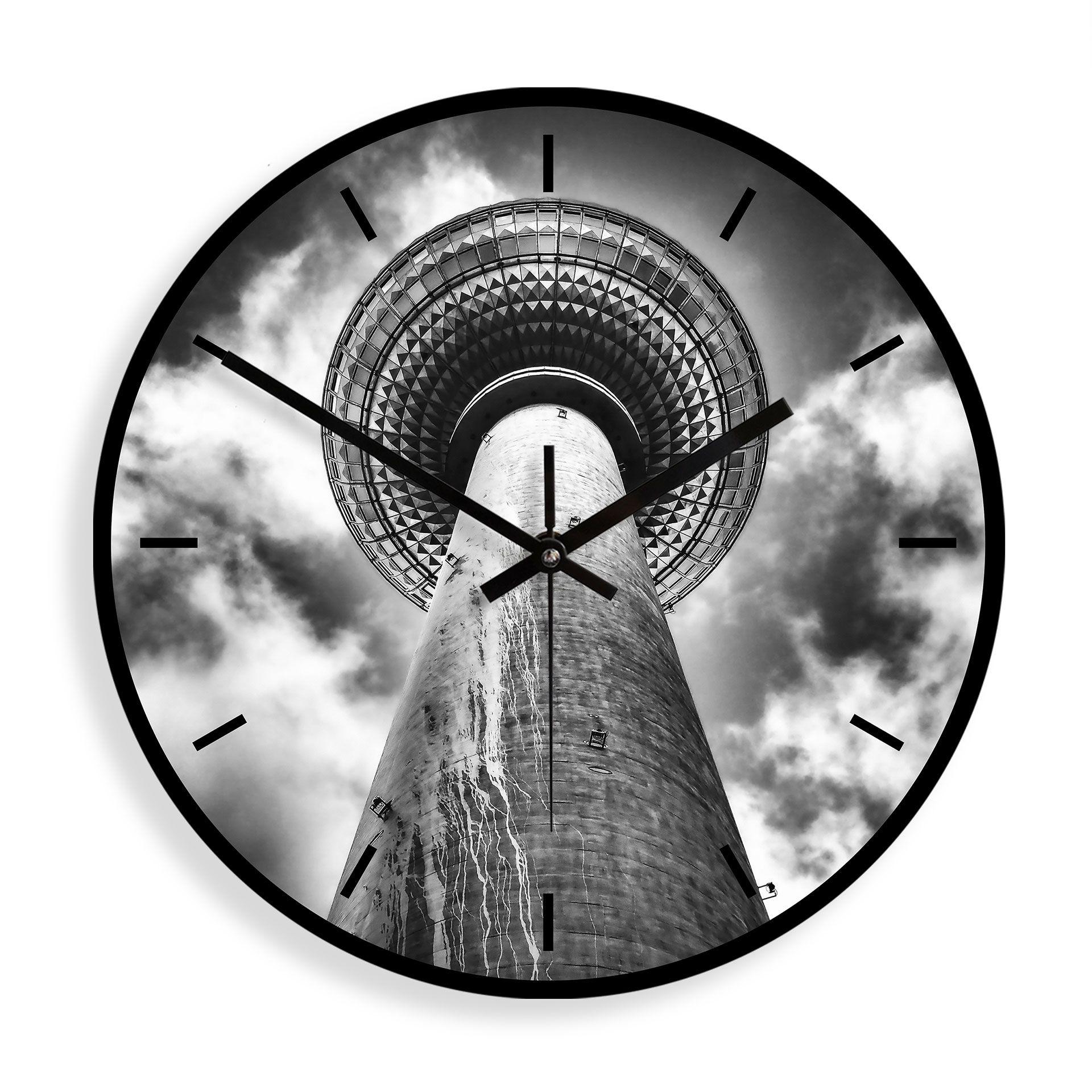 Wanduhr aus Glas - Fernsehturm Berlin - Brown - Ø 30 cm