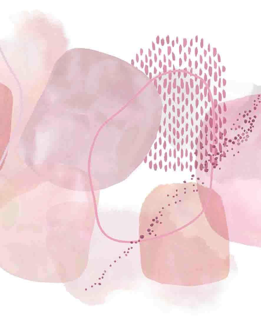 Blødt akvarel-abstrakt Fototapet i beige med rosa prikker 3,4 x 2,65 m