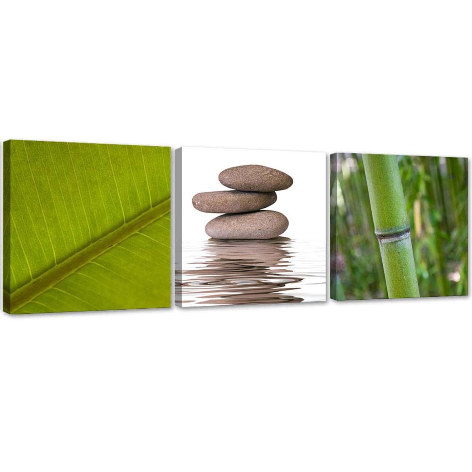 3-delt lærredsprint Nature Zen