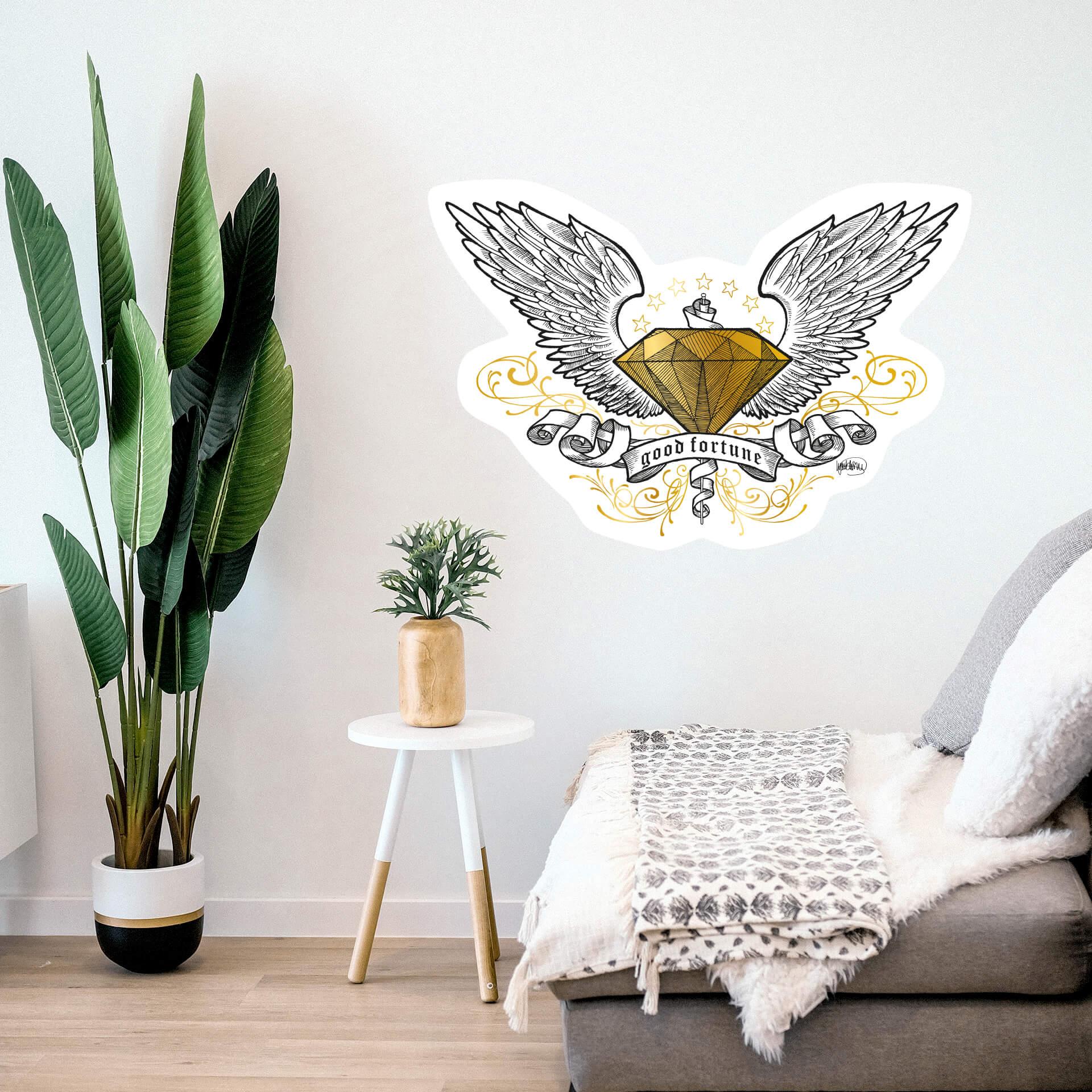 Sticker mural - LA Ink - Diamant avec des ailes