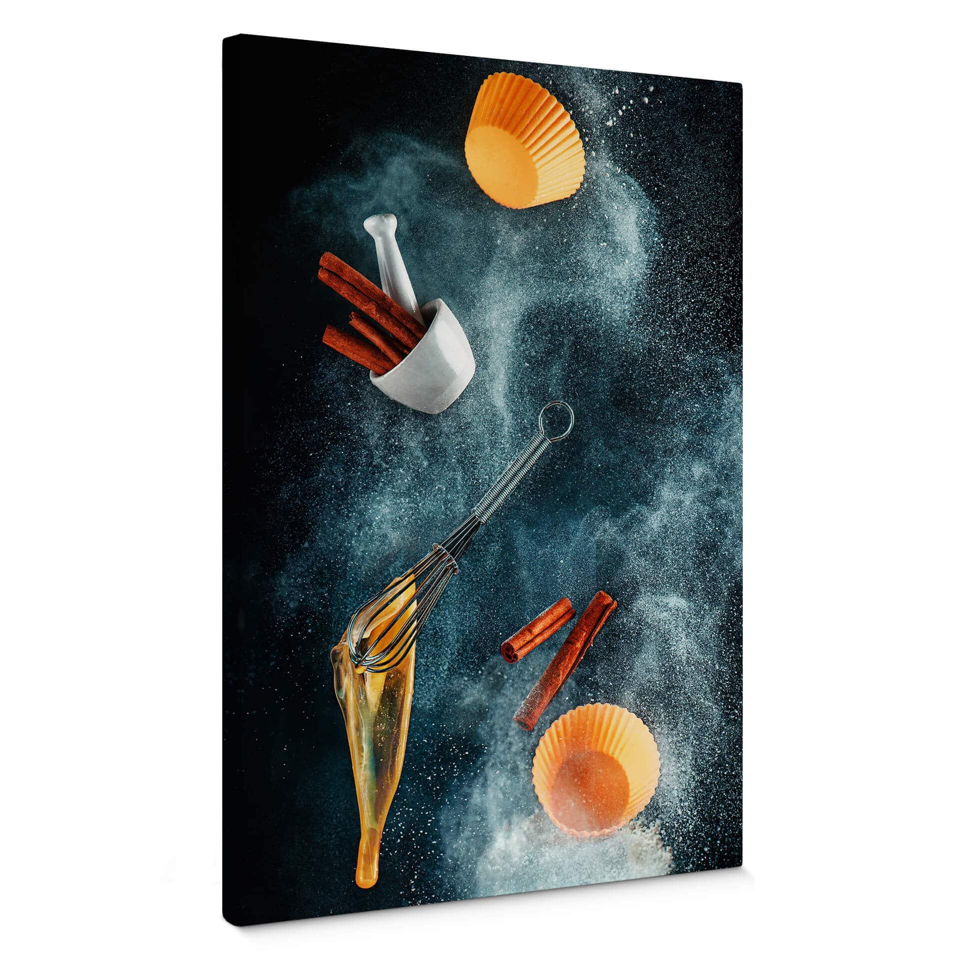 Lienzo Belenko - Lío de cocina: magdalena de canela