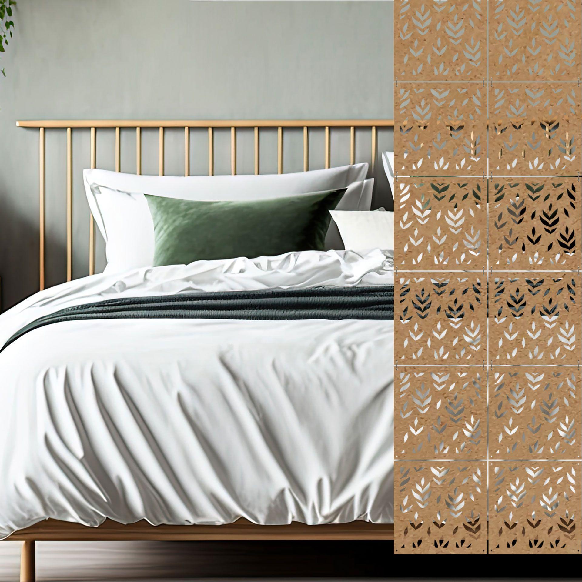 Rumdeler, skillevæg blomsterblade - MDF naturligt look