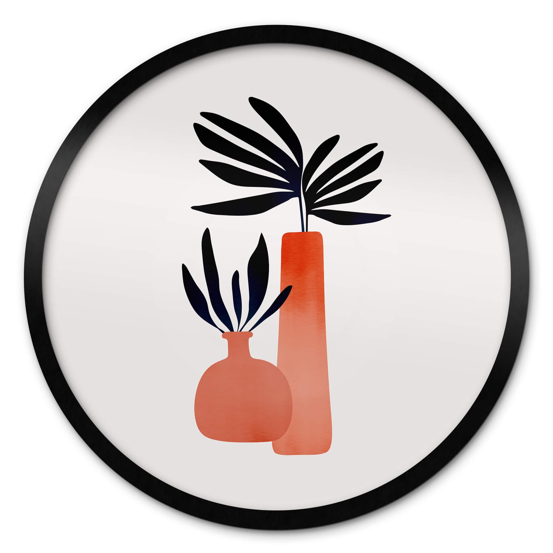 Póster Kubistika - Plantas de cuento - Redondo