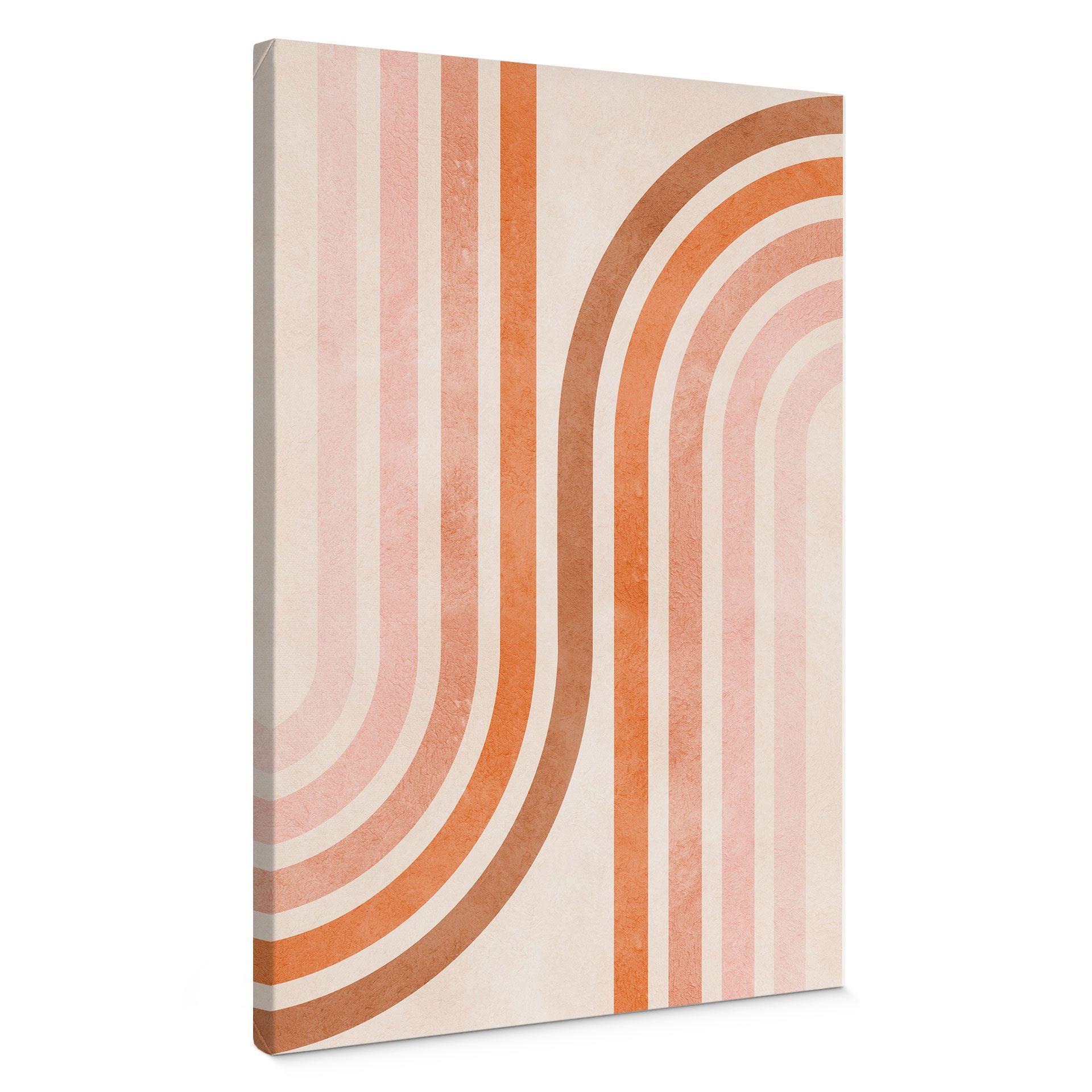 Lienzo Geometría fluida en estilo retro - Costa