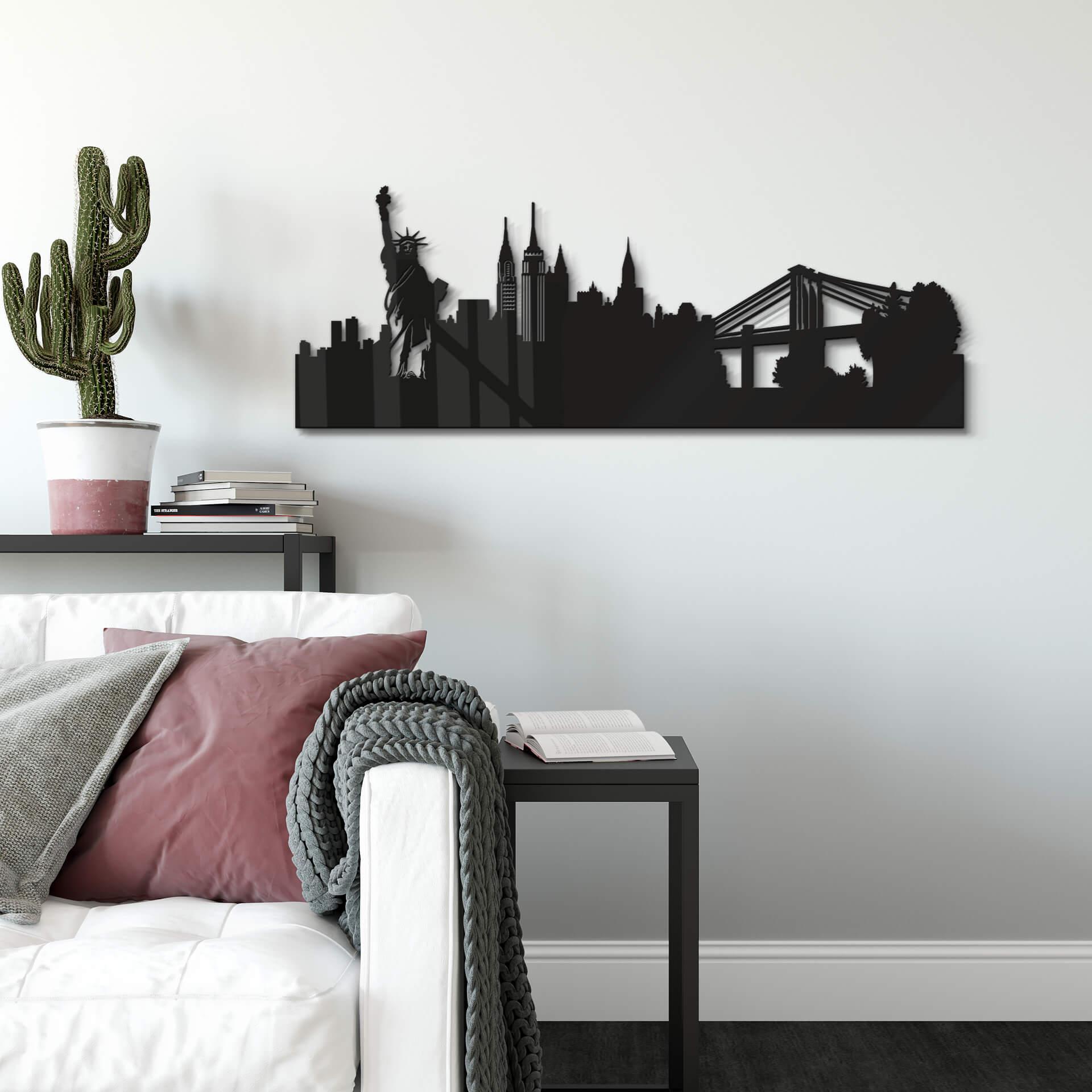 Decoración acrílica skyline New York