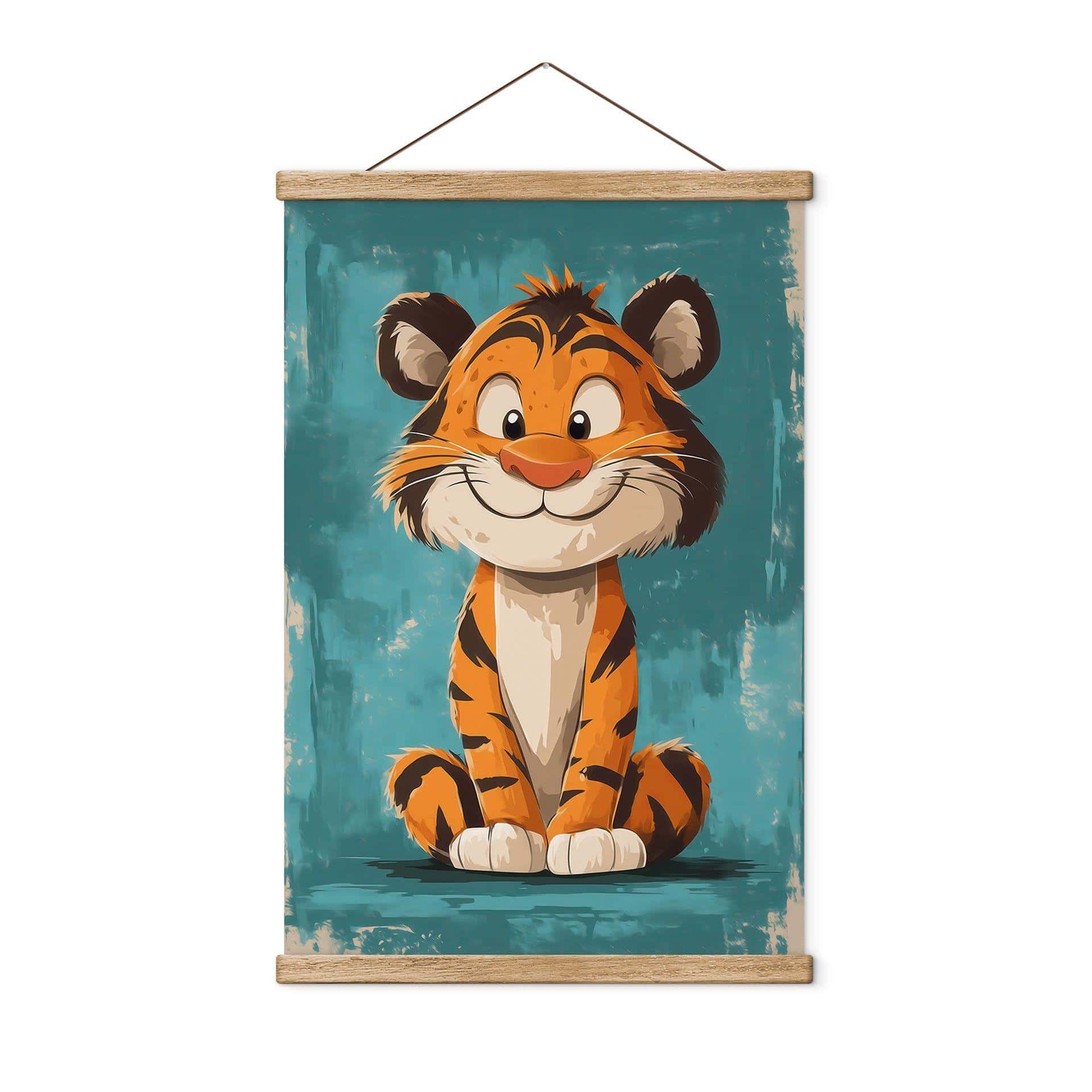 Alegre Póster de tela de cachorro de tigre - Magnusson