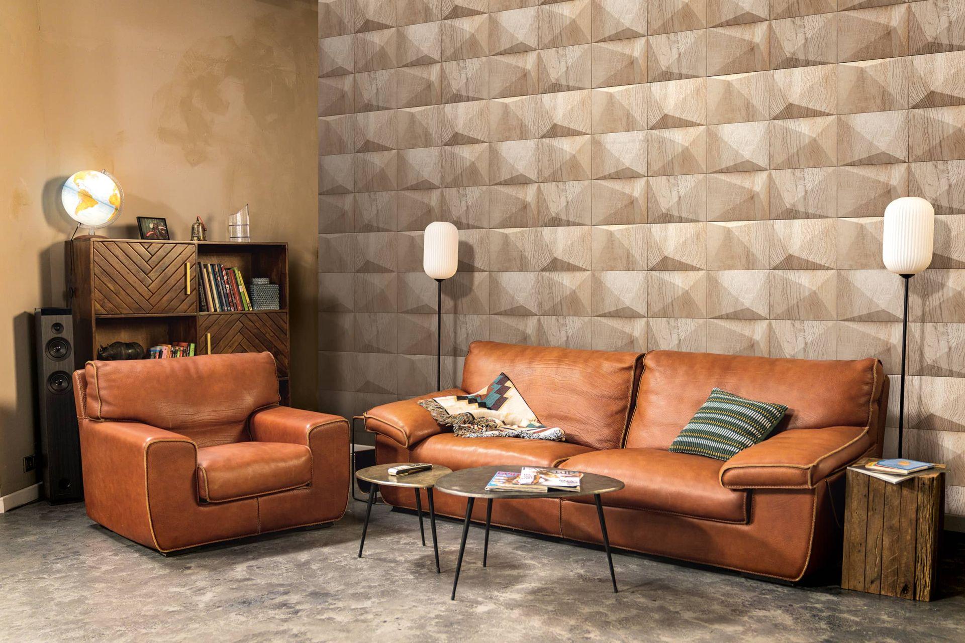 non-woven tapet beige brun træoptik til stue soveværelse kontor marburg tapet