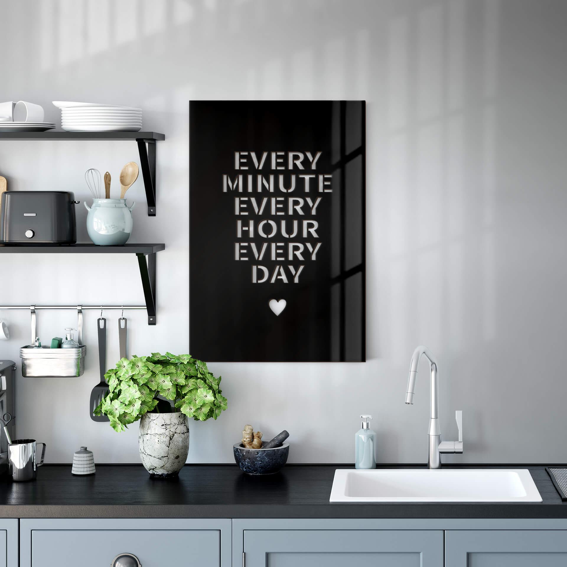 Cuadro decorativo cristal acrílico - Cada minuto cada hora cada hora cada día