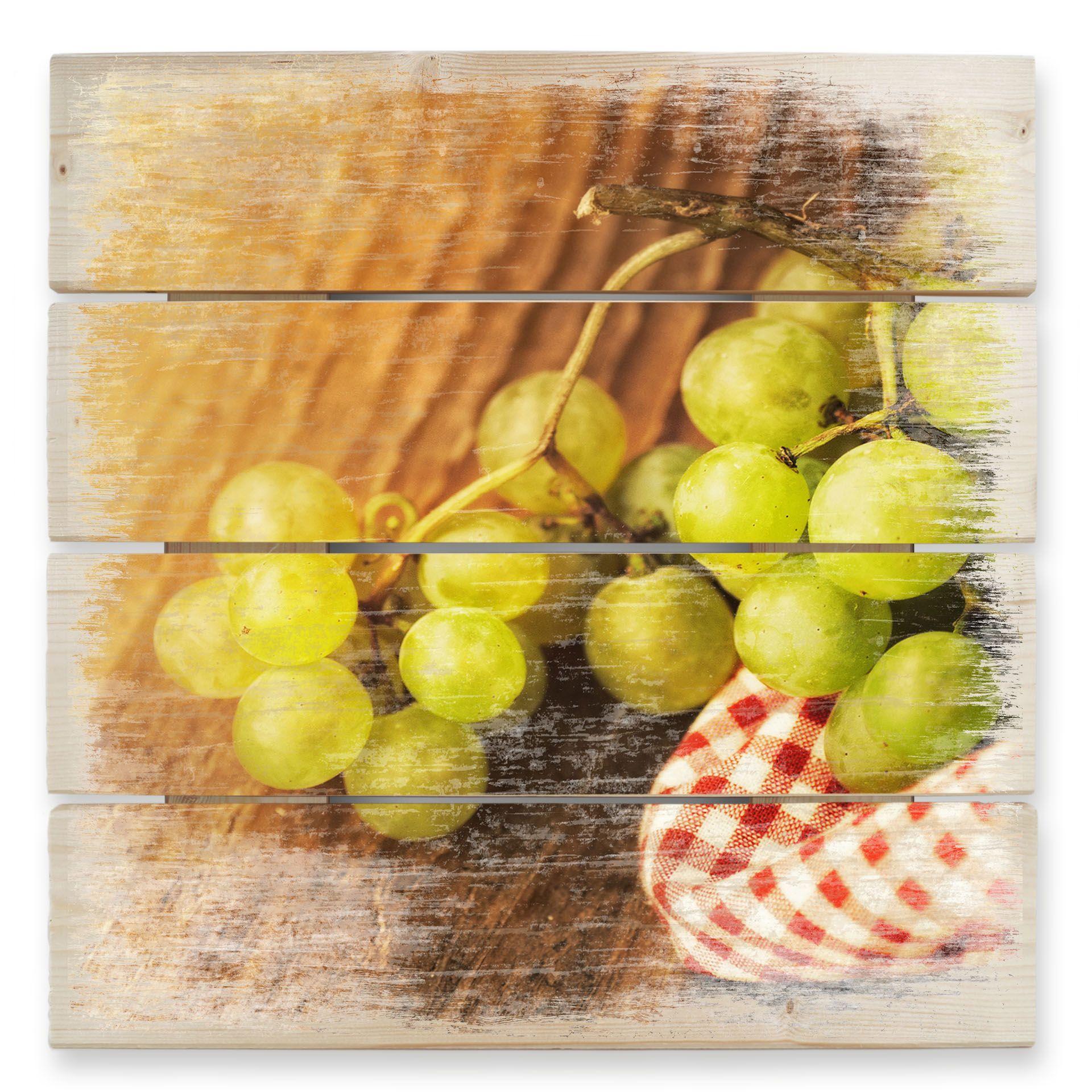 Cuadro de madera uvas dulces - 40x41,5 cm