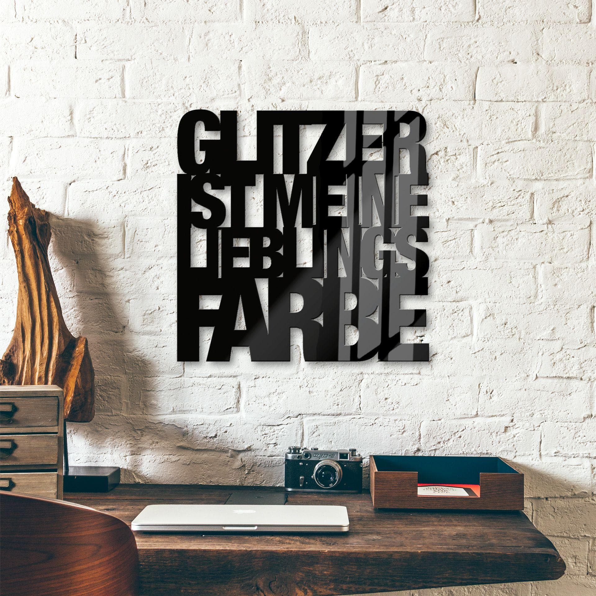 Akrylbogstaver - Glitzer ist meine Lieblingsfarbe
