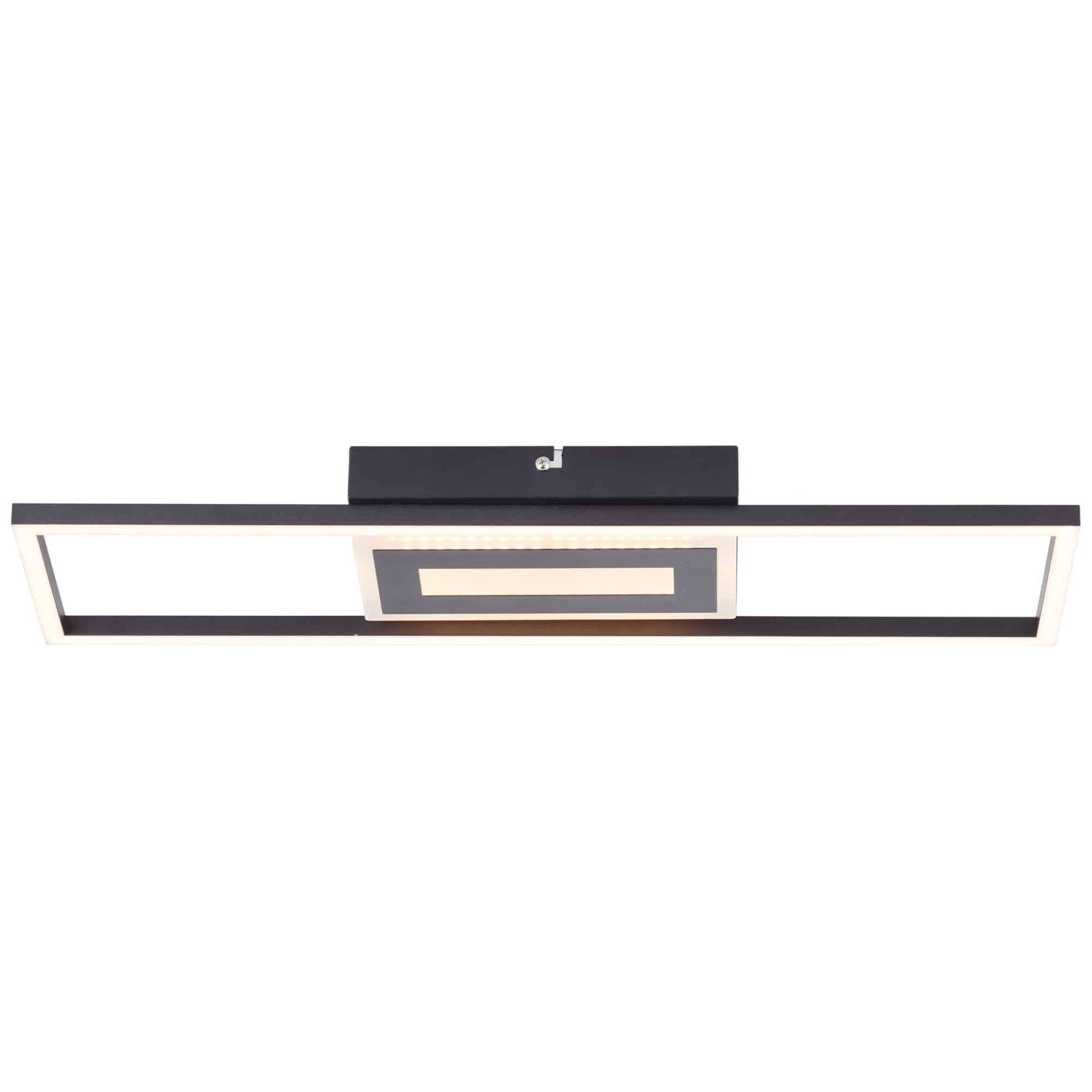 Deckenleuchte Benedikt, schwarz, 55 x 16 cm, Metall Lampe