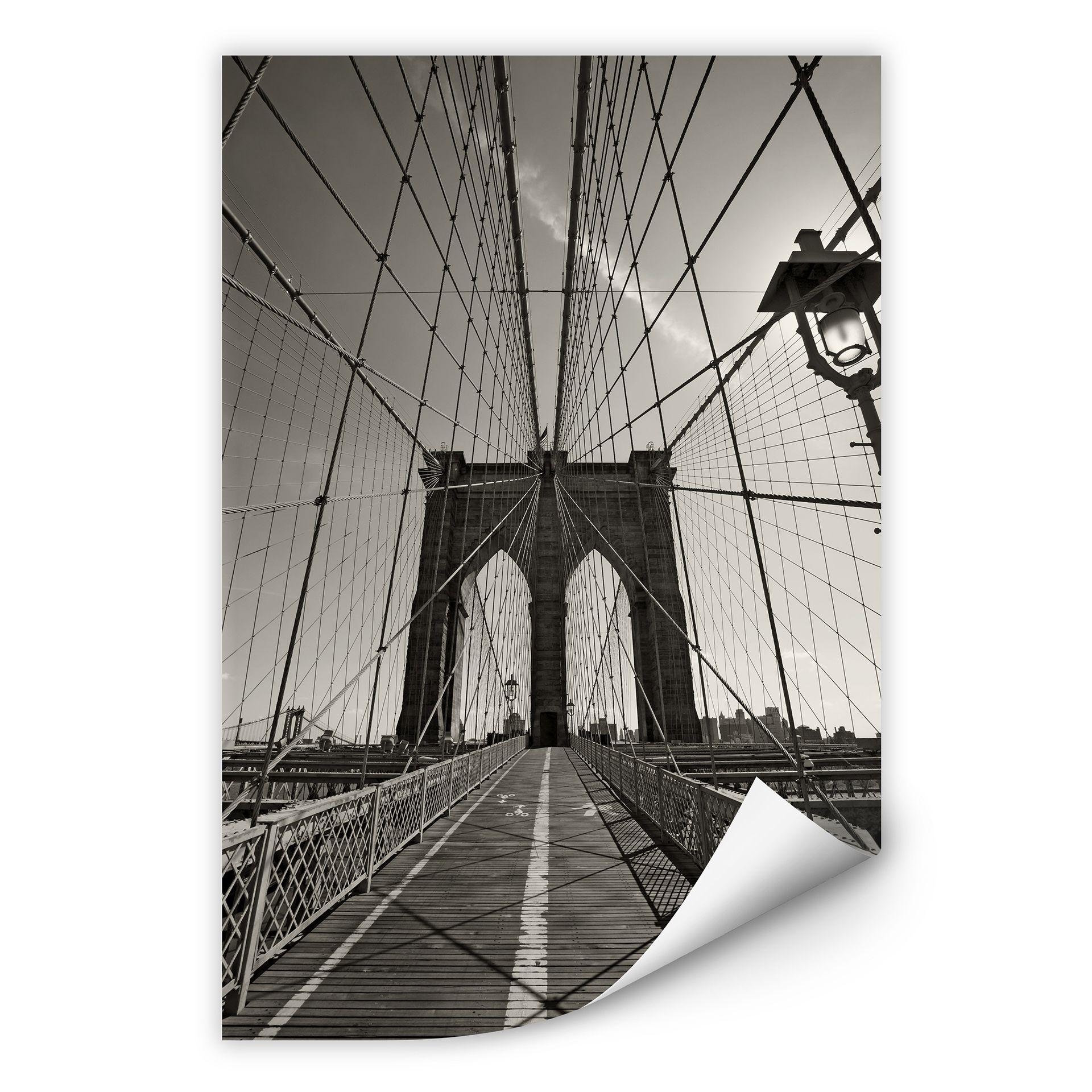 Zelfklevende Poster Brooklyn Bridge