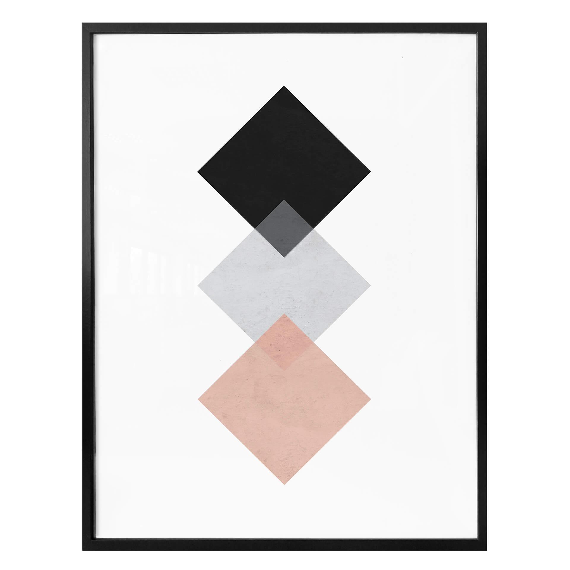 Plakat - Nouveauprints - Squares Pink