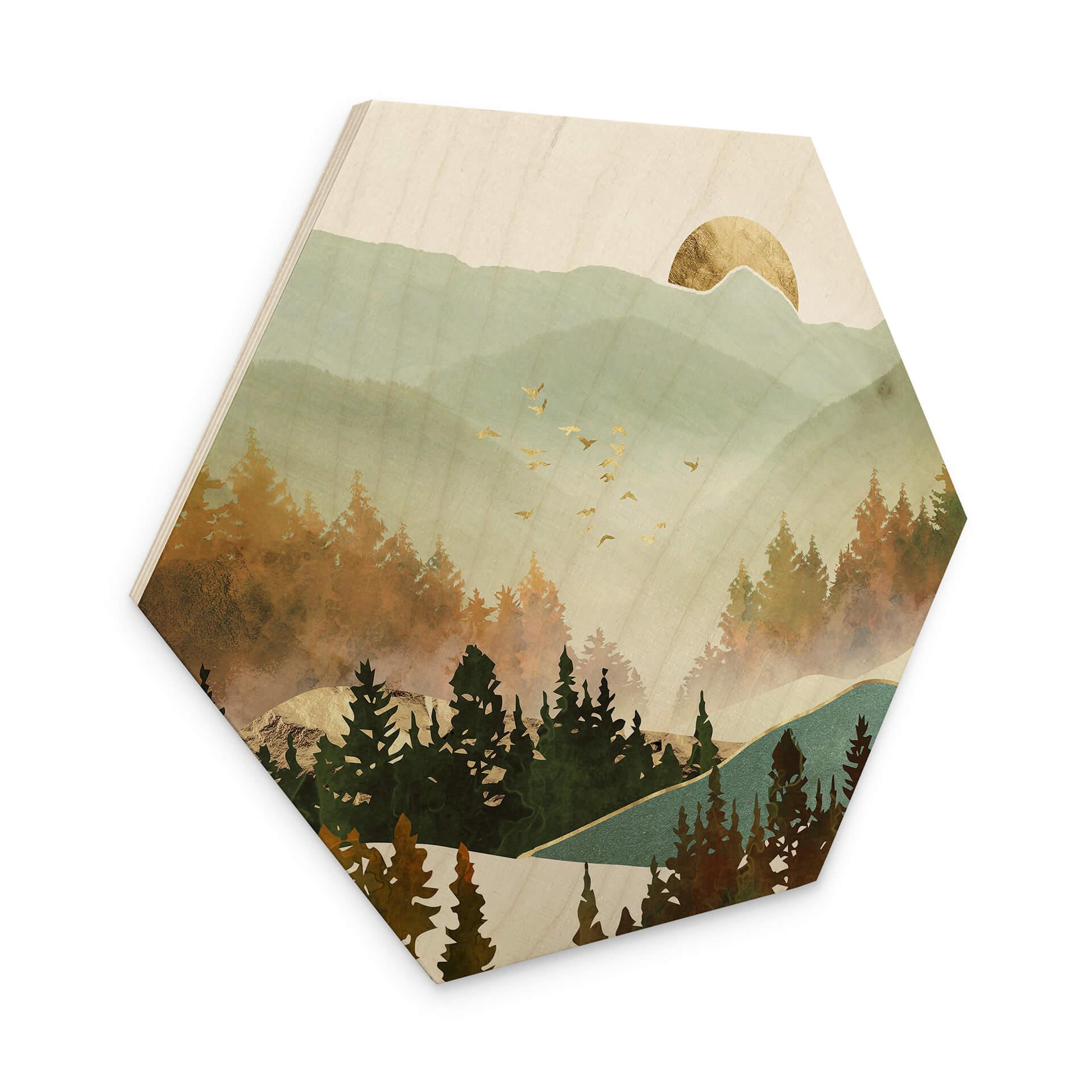 Hexagone - Bois SpaceFrog Designs - Matin d'automne