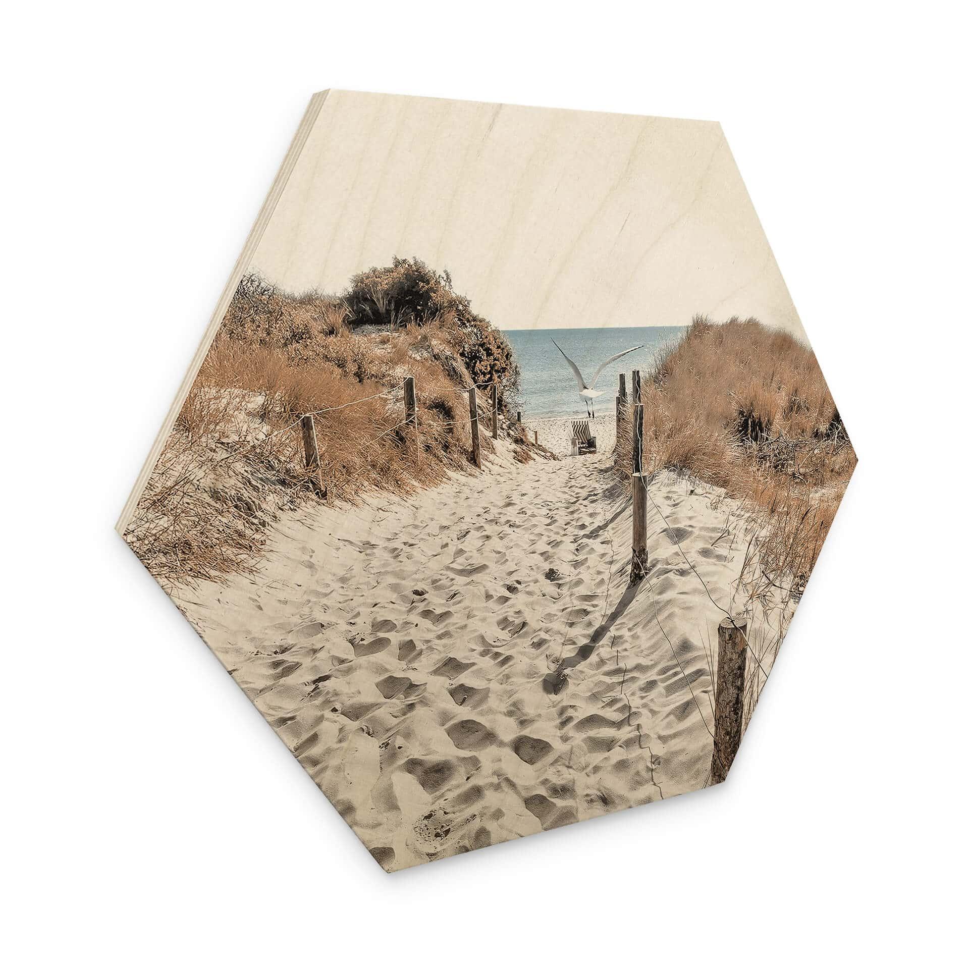 Hexagone - Bois L'attente de la plage