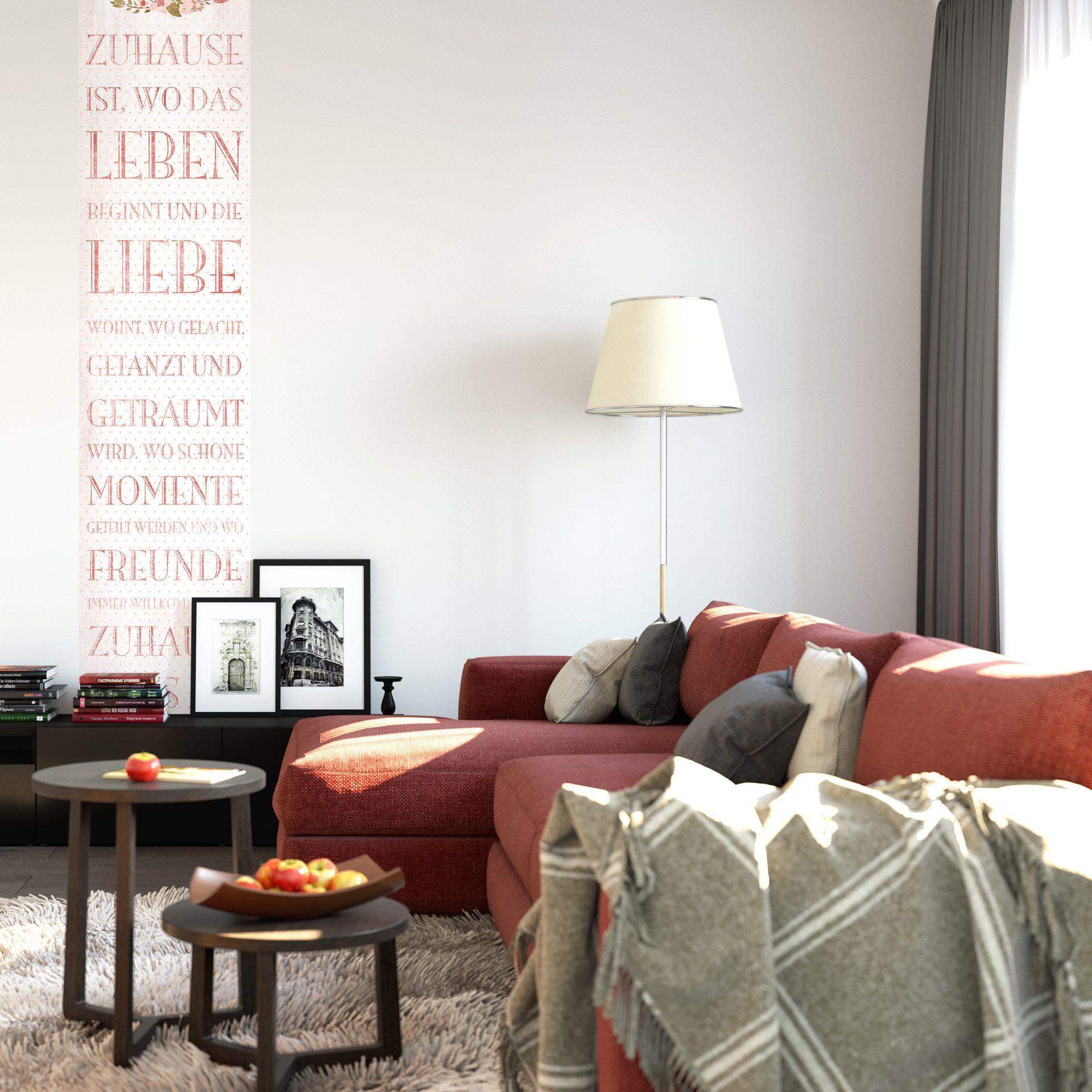 Fototapet Zuhause ist, wo das Leben beginnt - 48x260 cm
