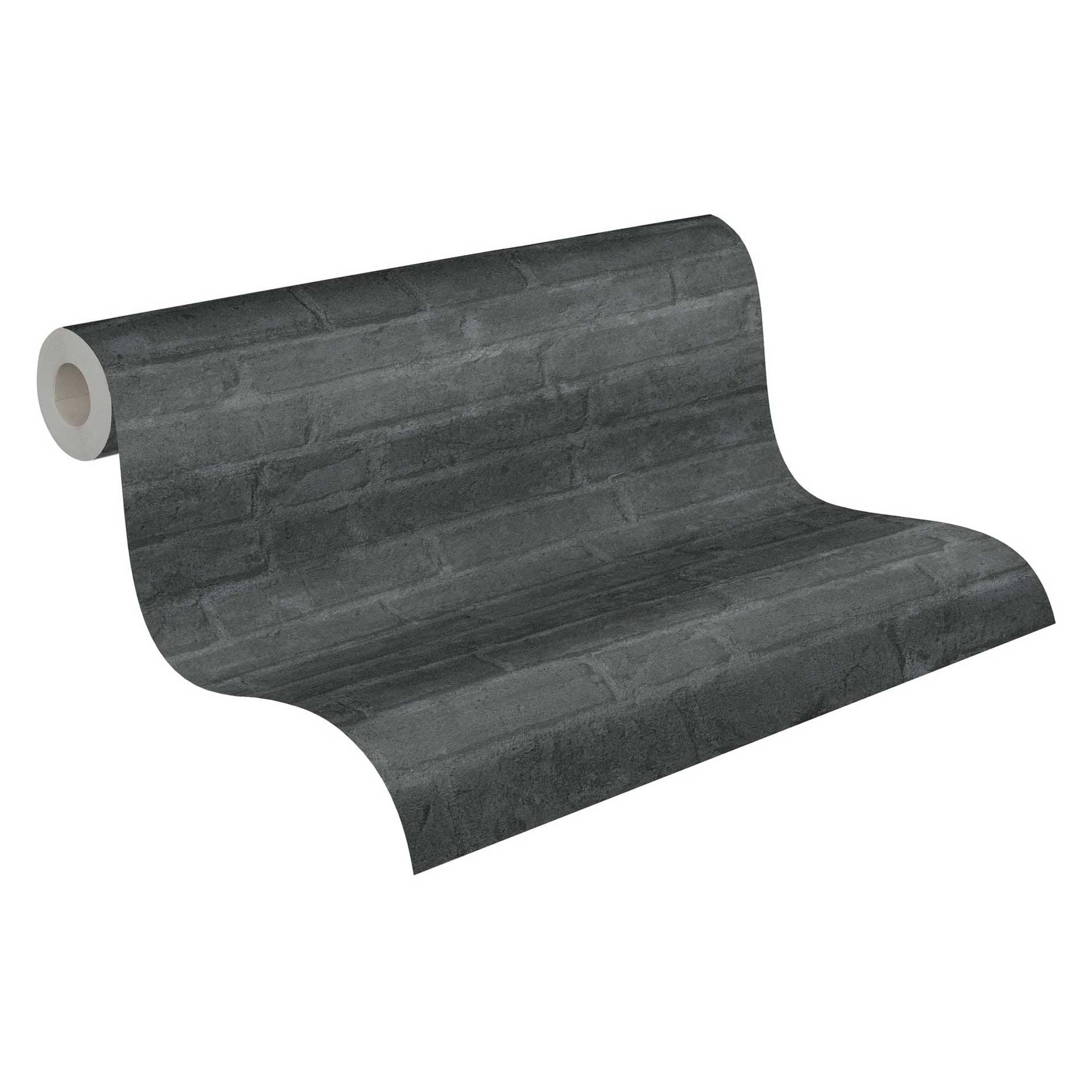 Livingwalls Industrial Papier peint effet pierres Gris Noir Anthrazit 