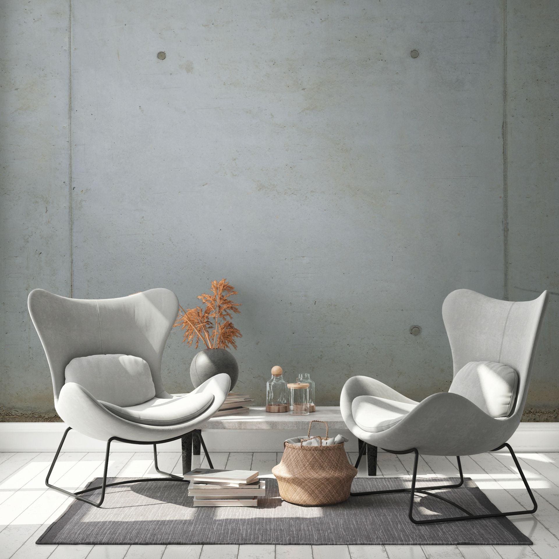 tapet beton optik grå beige - non-woven tapet beton & mursten Livingwalls - mat og glat