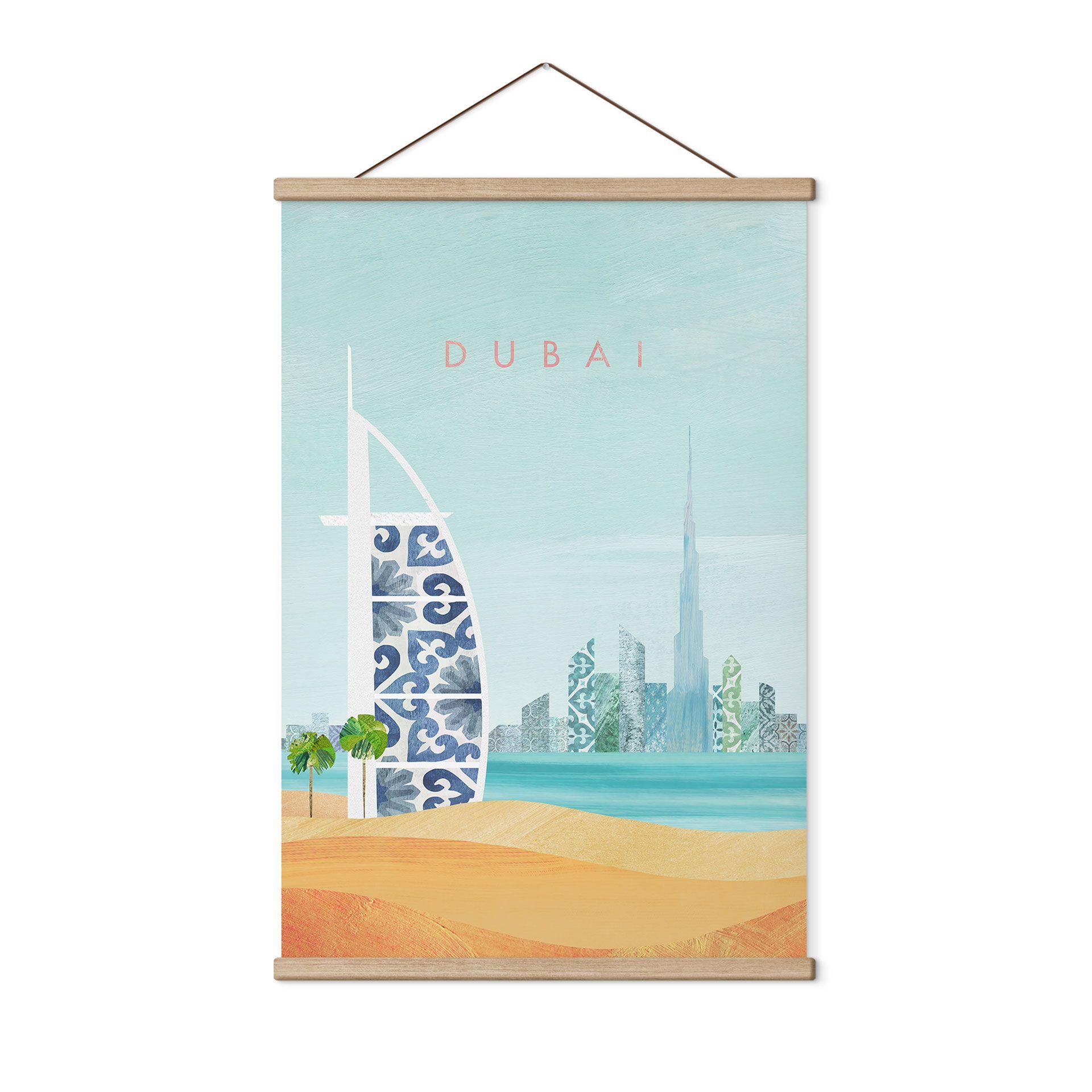 Póster de tela Playa de Dubai - Burj Al Arab - Rivers