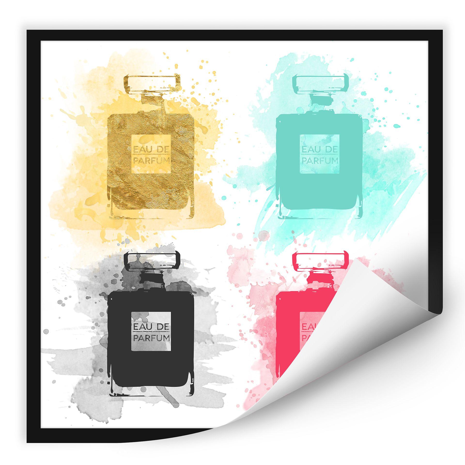 Zelfklevende Poster Eau de Parfum - bont