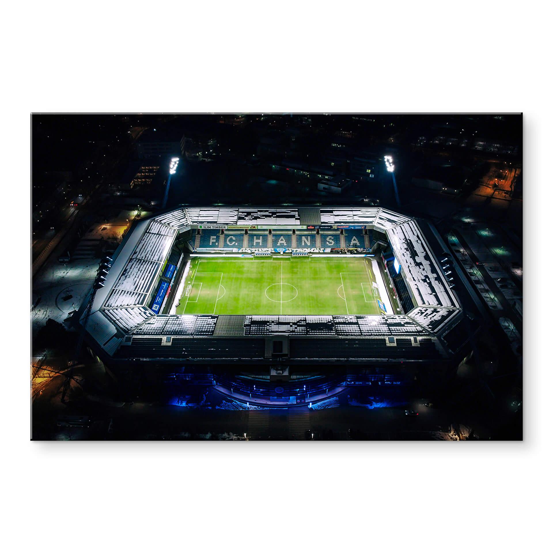 Akrylbillede FC Hansa Rostock stadion set fra luften