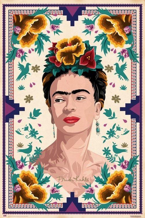 Poster art print Frida Kahlo 61x91,5 cm