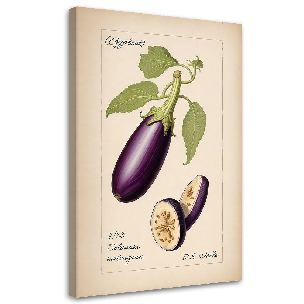 Canvasbillede, grøntsagshøst aubergine