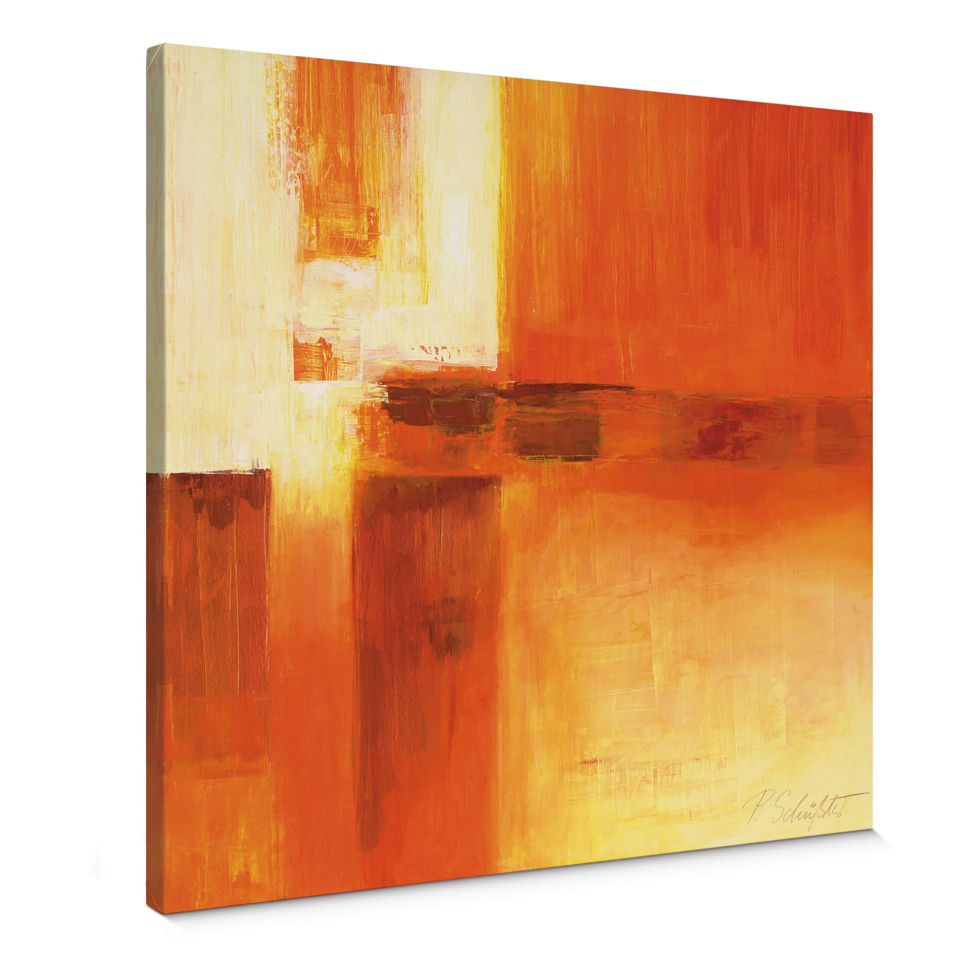 Lienzo Schüßler - Composición en naranja y marrón