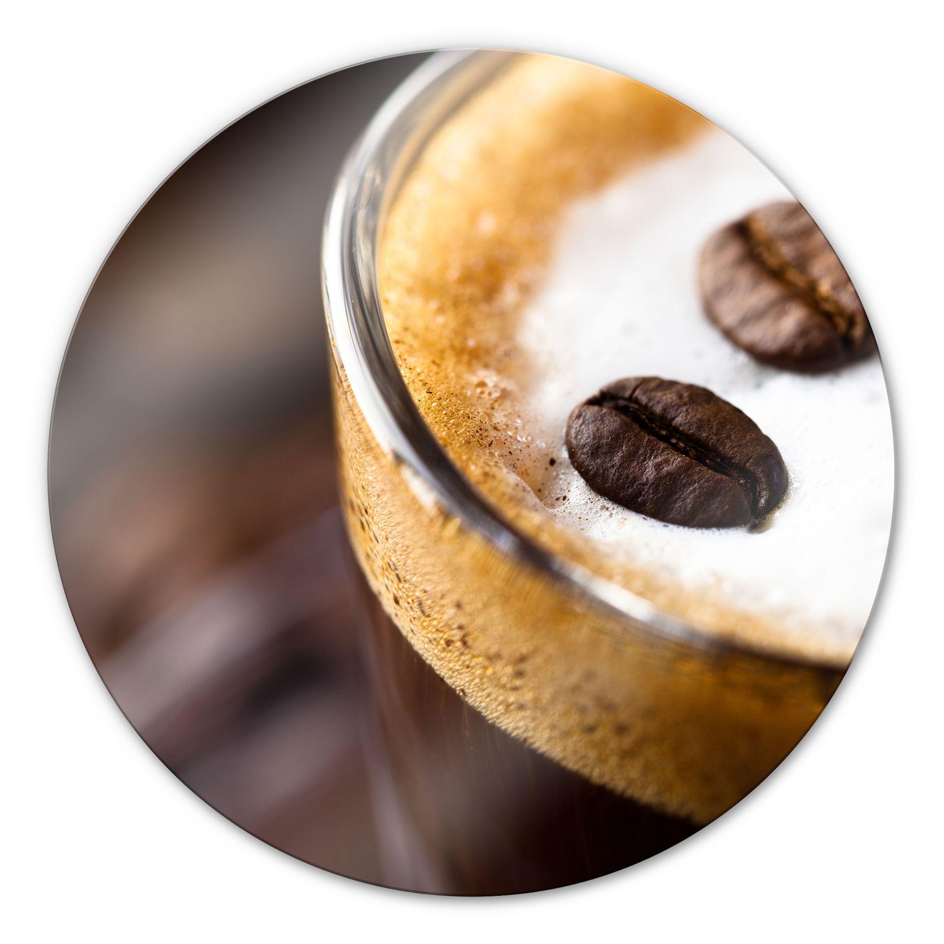 Glasbillede - Kaffe 2 - Rund