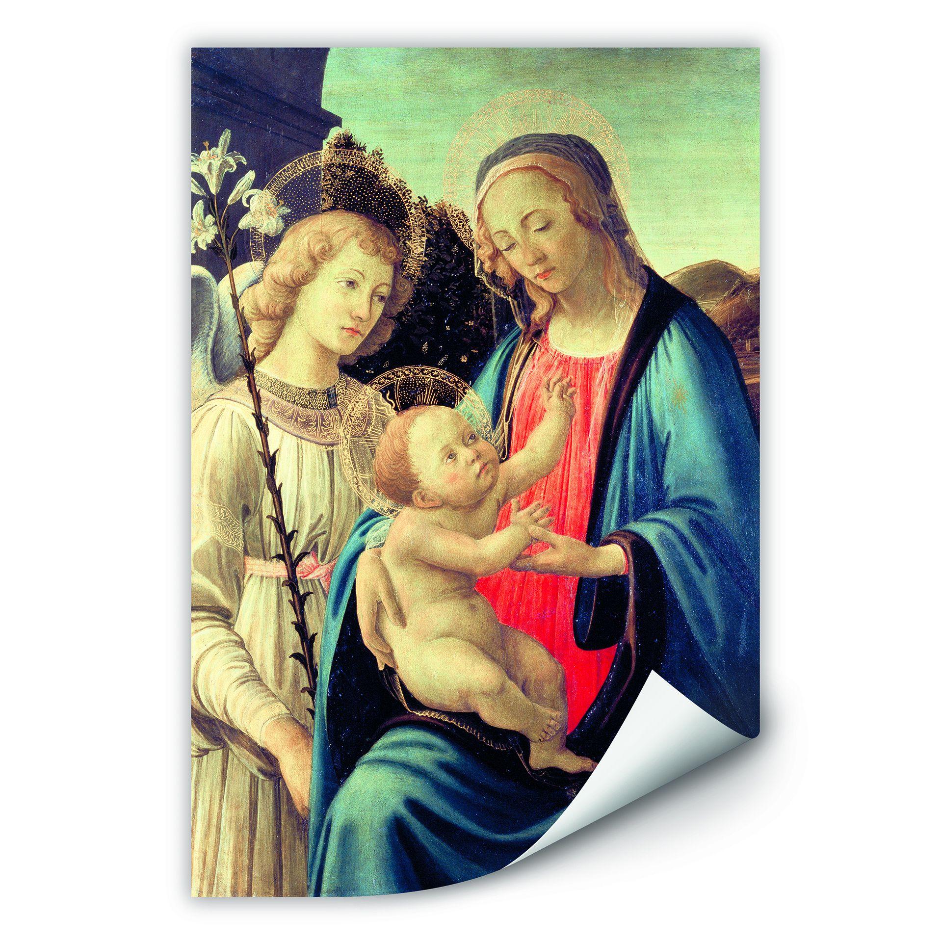 Zelfklevende Poster - Botticelli - Madonna met Kind