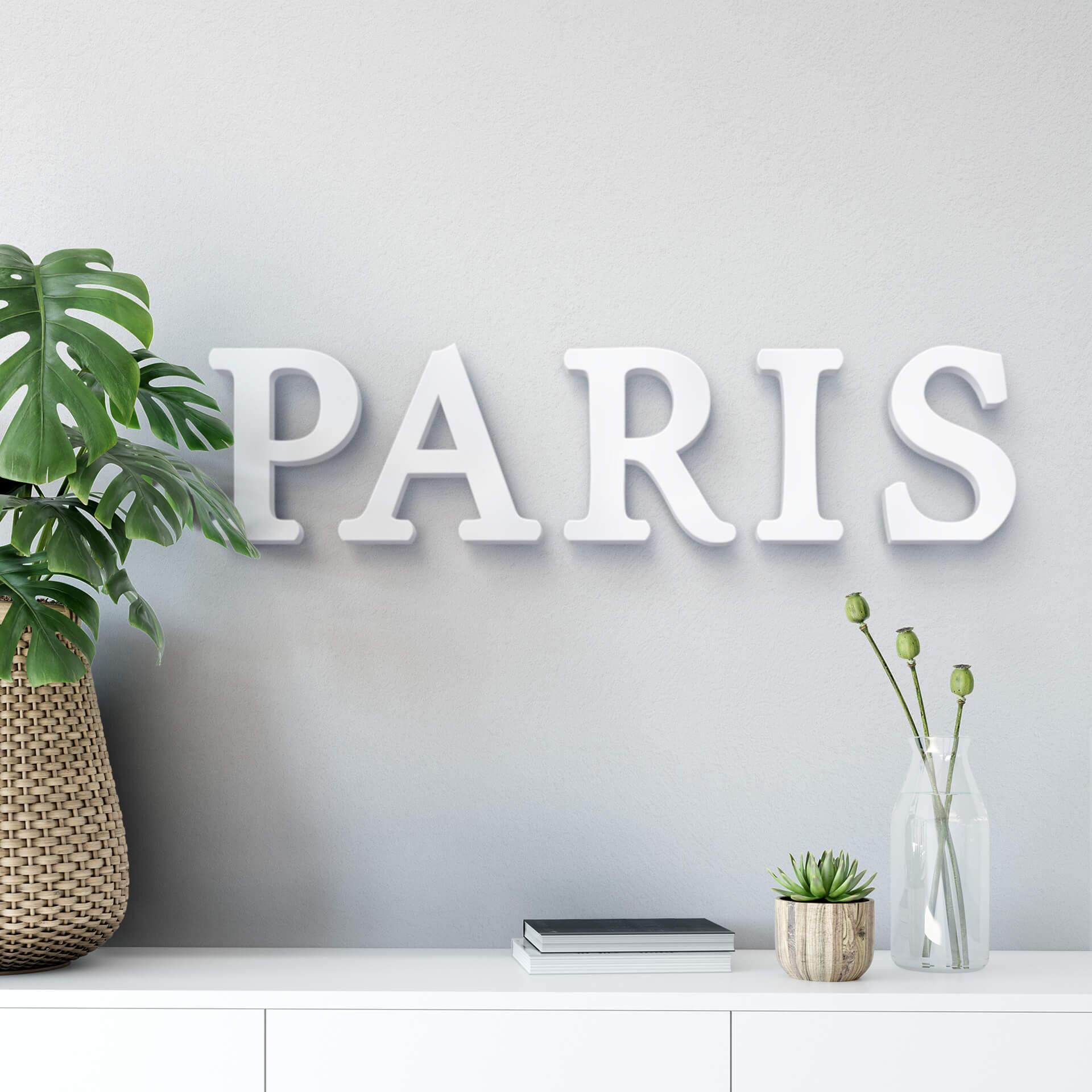letras decorativas 3D París