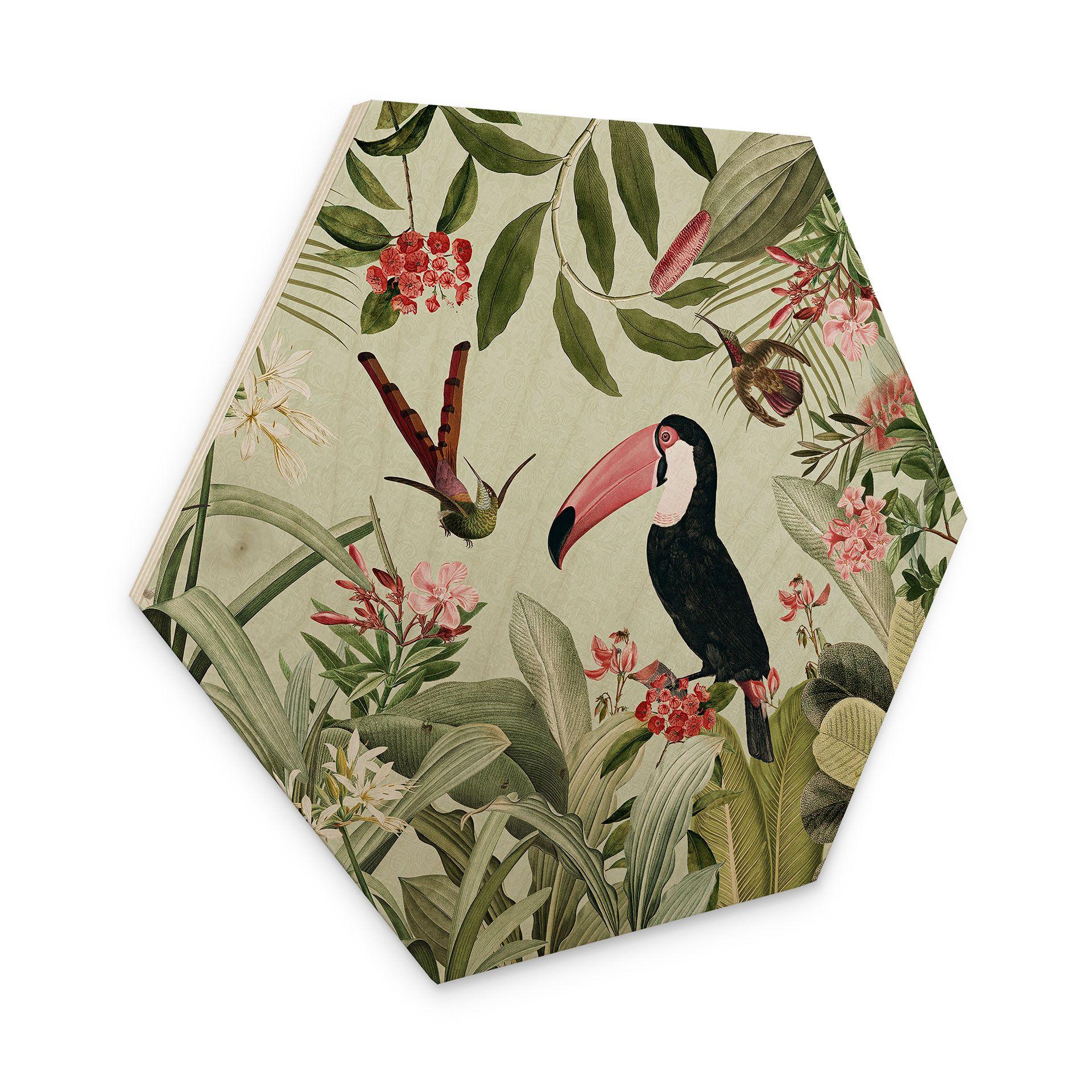 Sekskantet træ Tukan i et jungleparadis - UN Designs