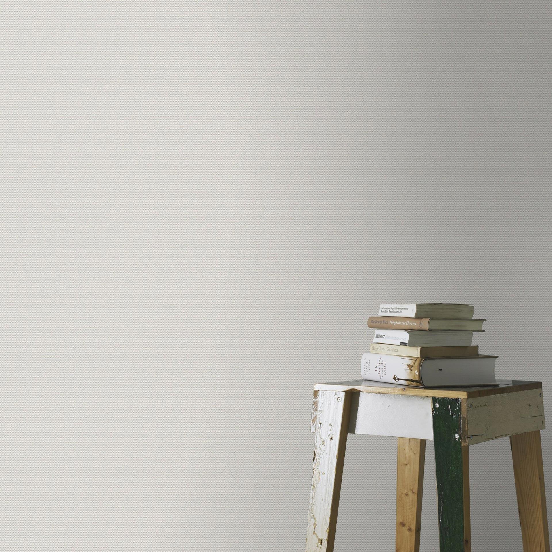 Almindeligt tapet, tekstureret non-woven tapet Bauhaus hvid 