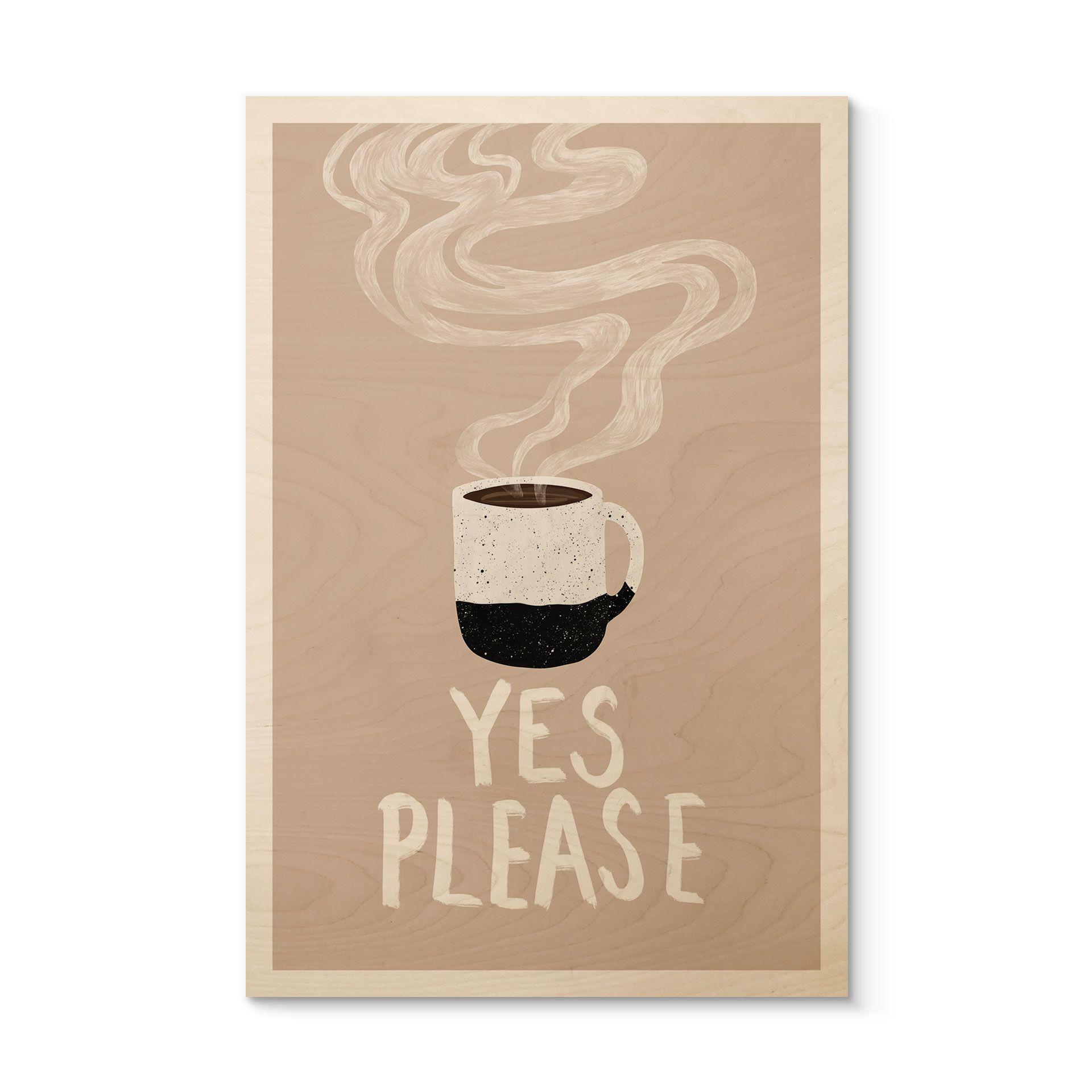 Billede af træ Varm kop kaffe om morgenen - EMELIEmaria