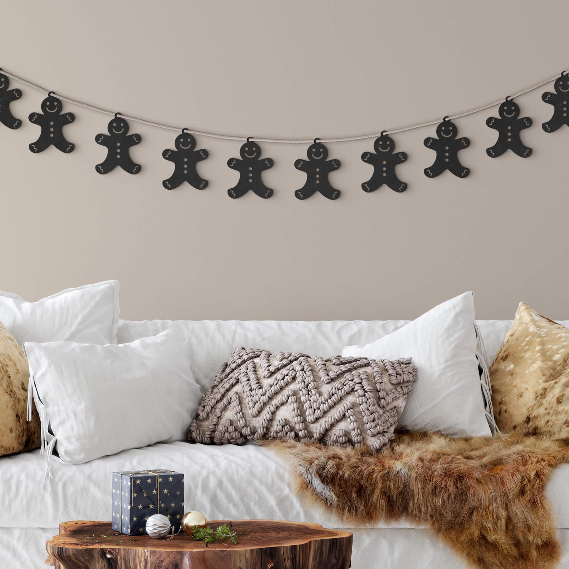 Décoration en bois MDF Bonhomme en pain d'épices