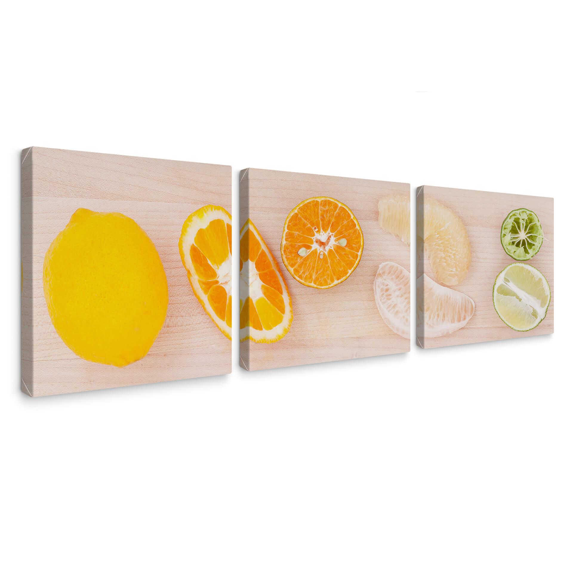 Tableau sur toile Recette de limonade (3 parties)
