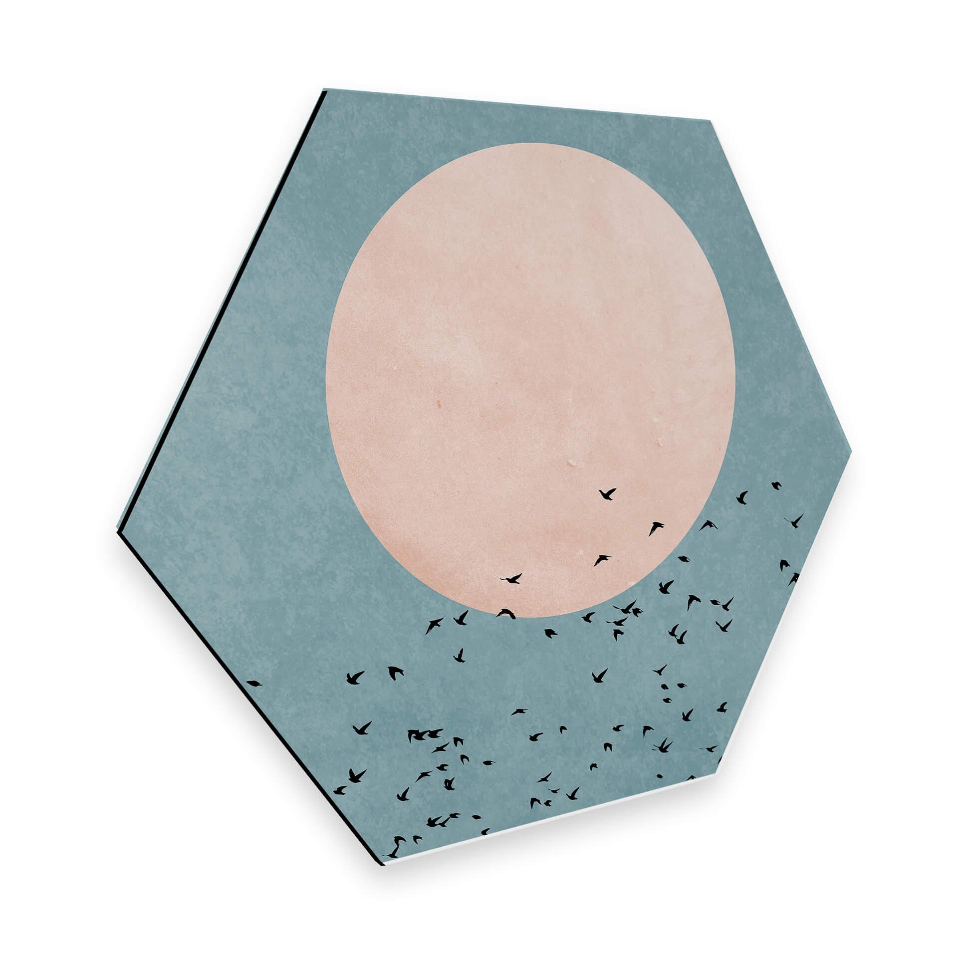 Hexagon alu-dibond - Kubistika - Moon