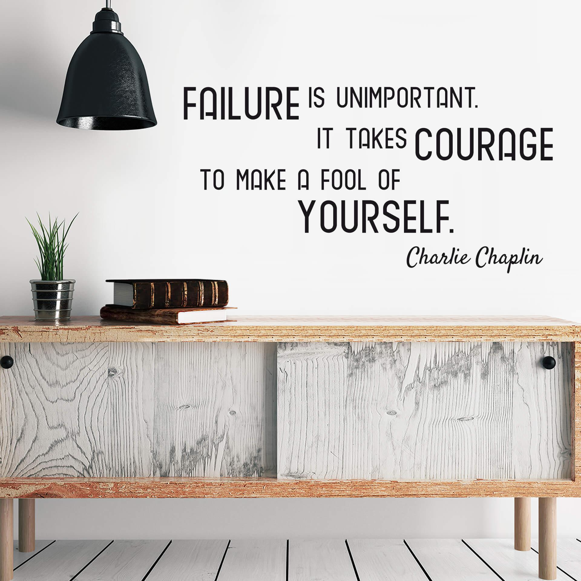 Wallsticker - Failure is unimportant...