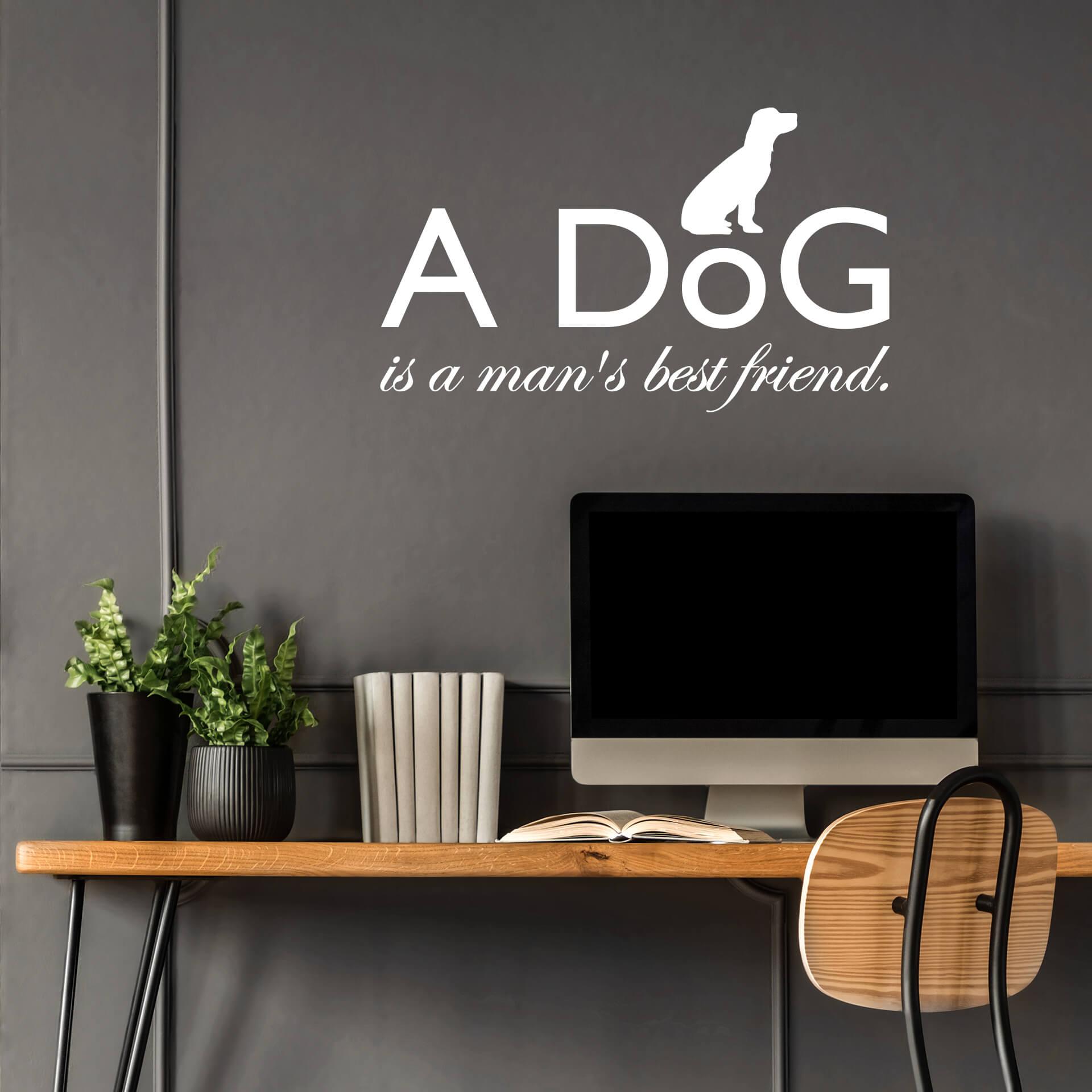 Sticker mural - A dog is a man's best friend