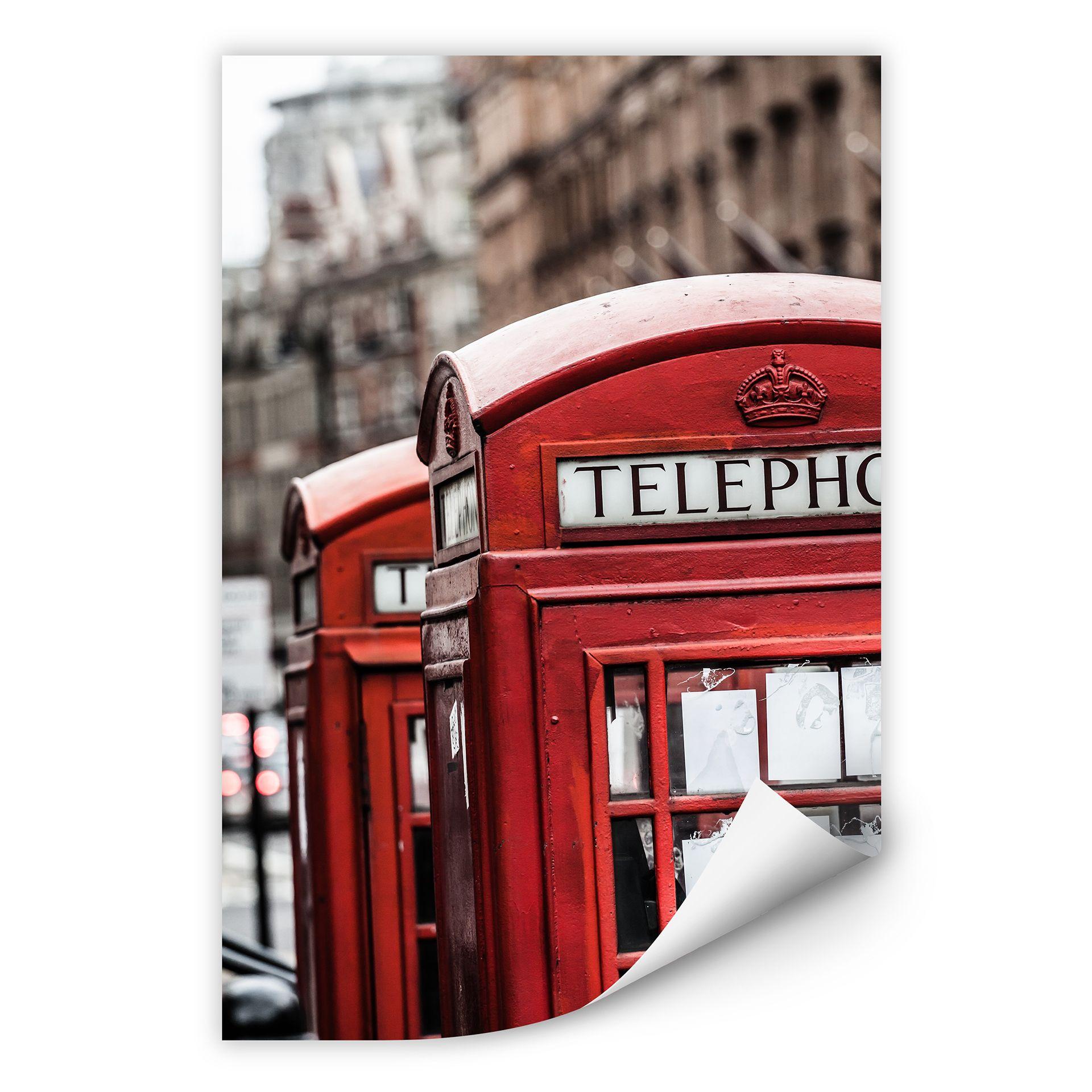 Zelfklevende Poster  Britse Telefooncel