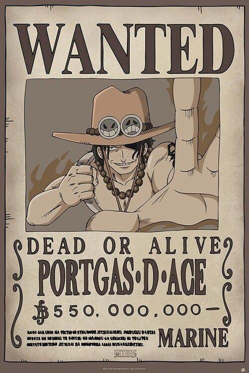 Poster, film poster One Piece - Wanted Ace 61x91,5 cm