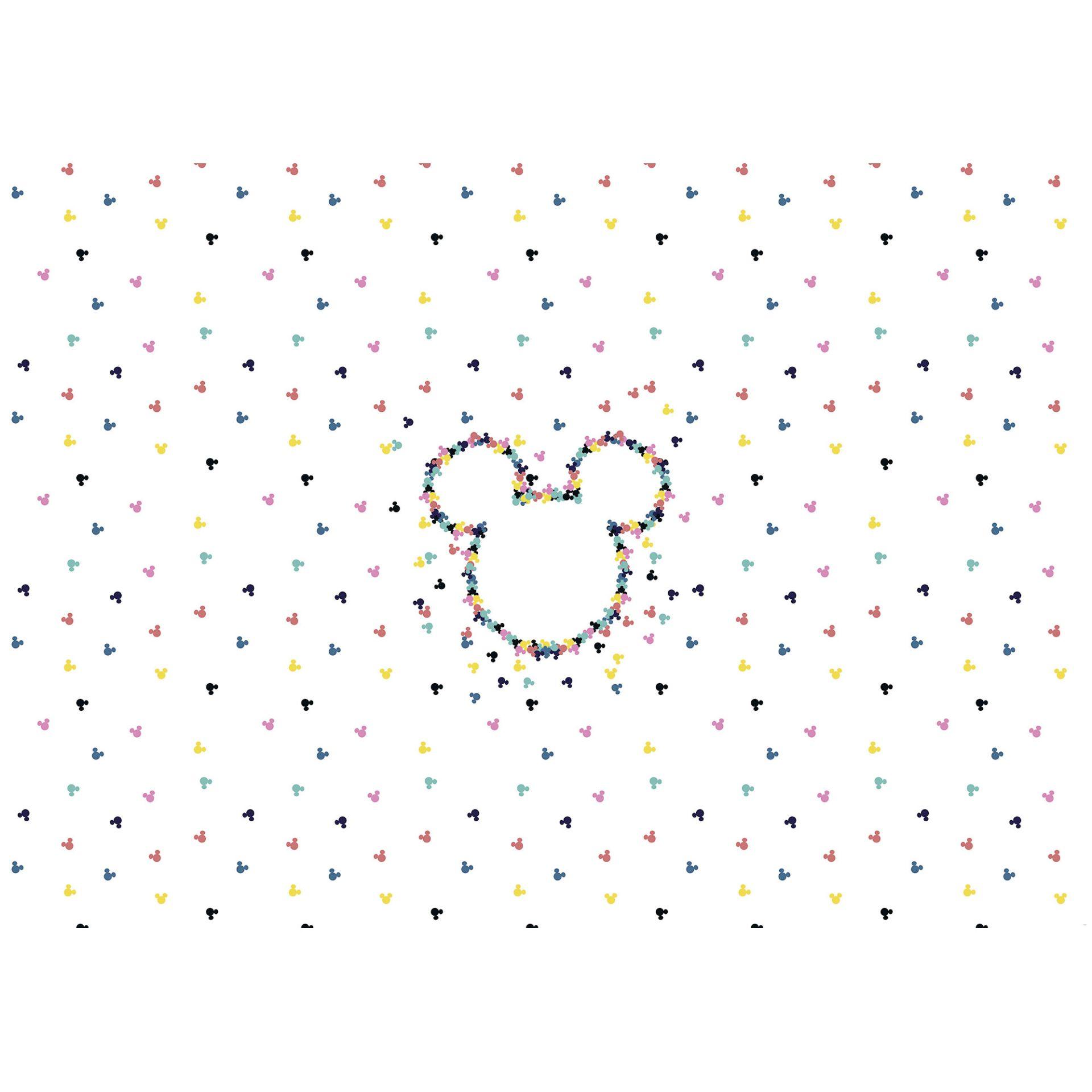 Non-woven tapet - Mickey Heads-Up - 400 x 280 cm