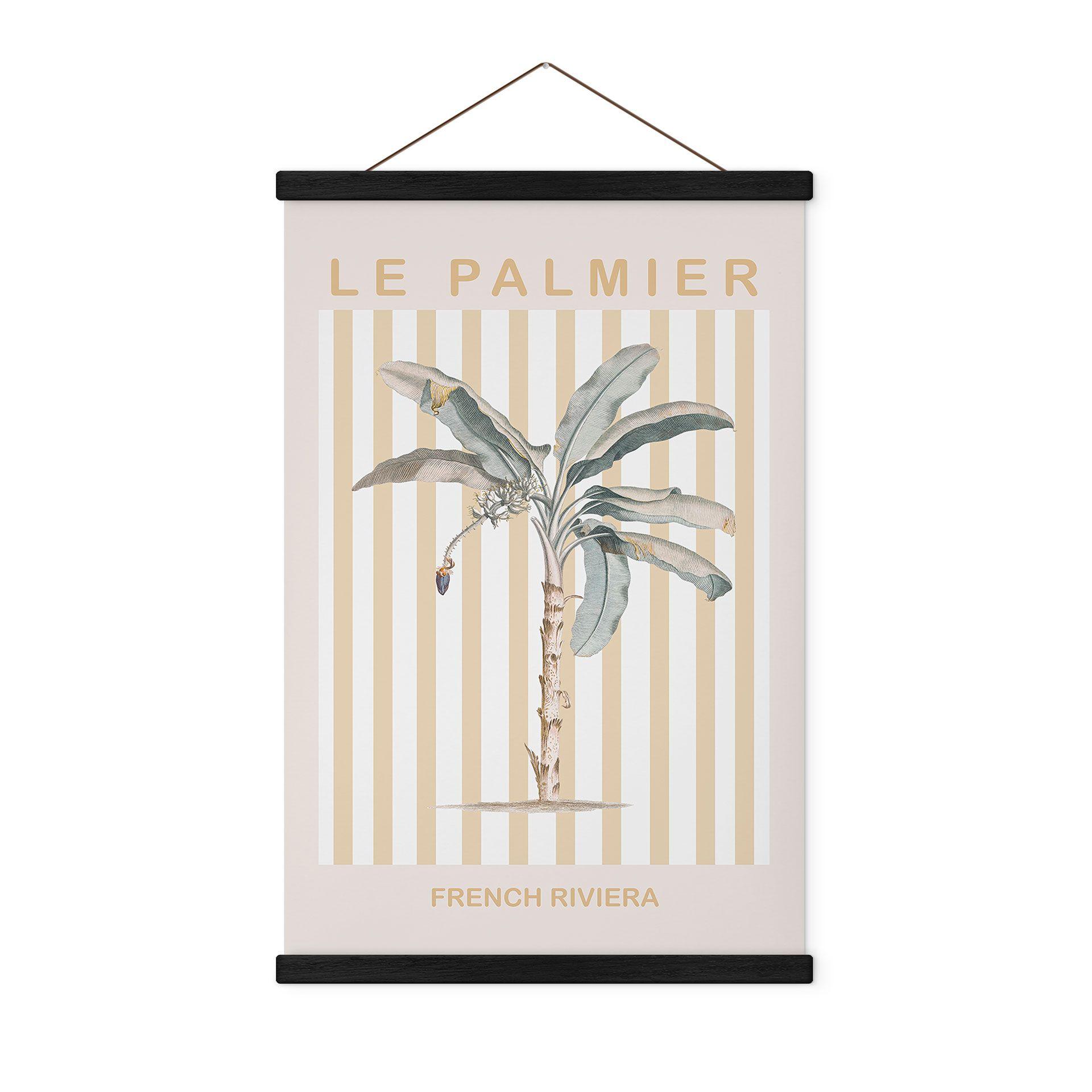 Póster de tela Palmera en la Costa Azul - Grace Digital Art