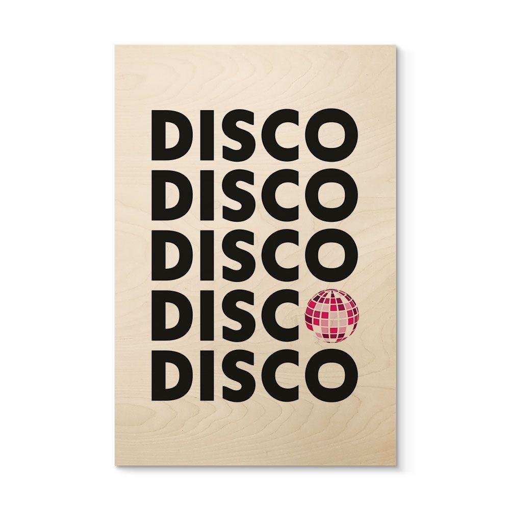 Cuadro de madera Tipografía Retro Disco Vibes - Kerr-Dineen