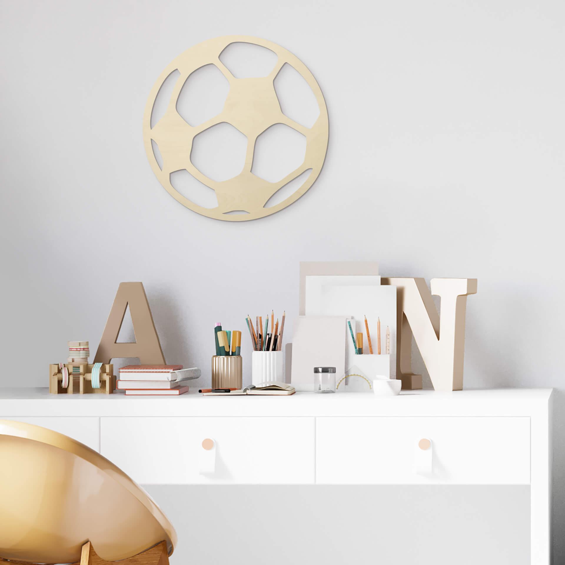 Decoración en madera habitación infantil fútbol - chopo